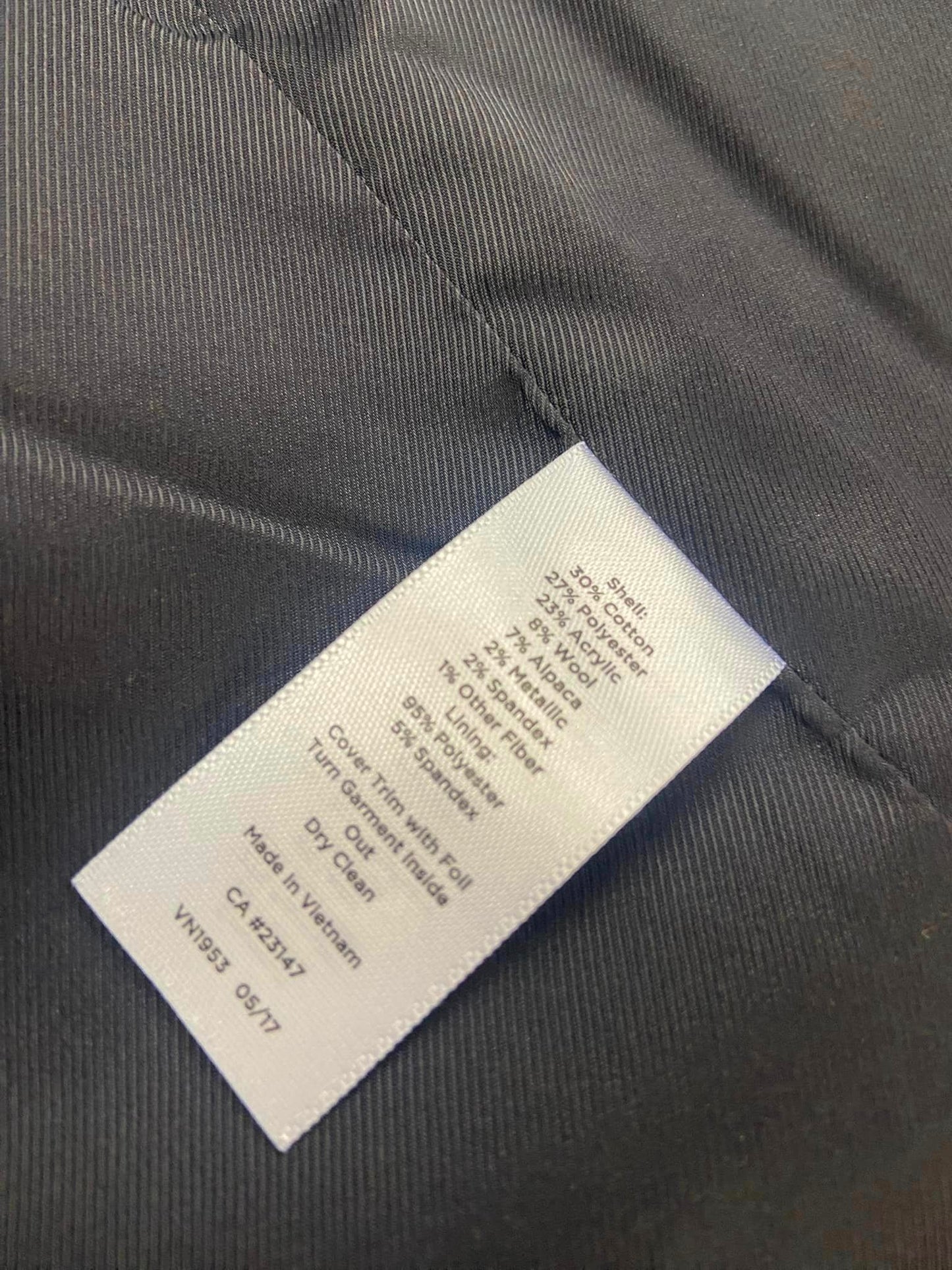 Talbots Knit in Italy Olive Green Navy Blue Tweed Blazer Jacket Size 6 Alpaca