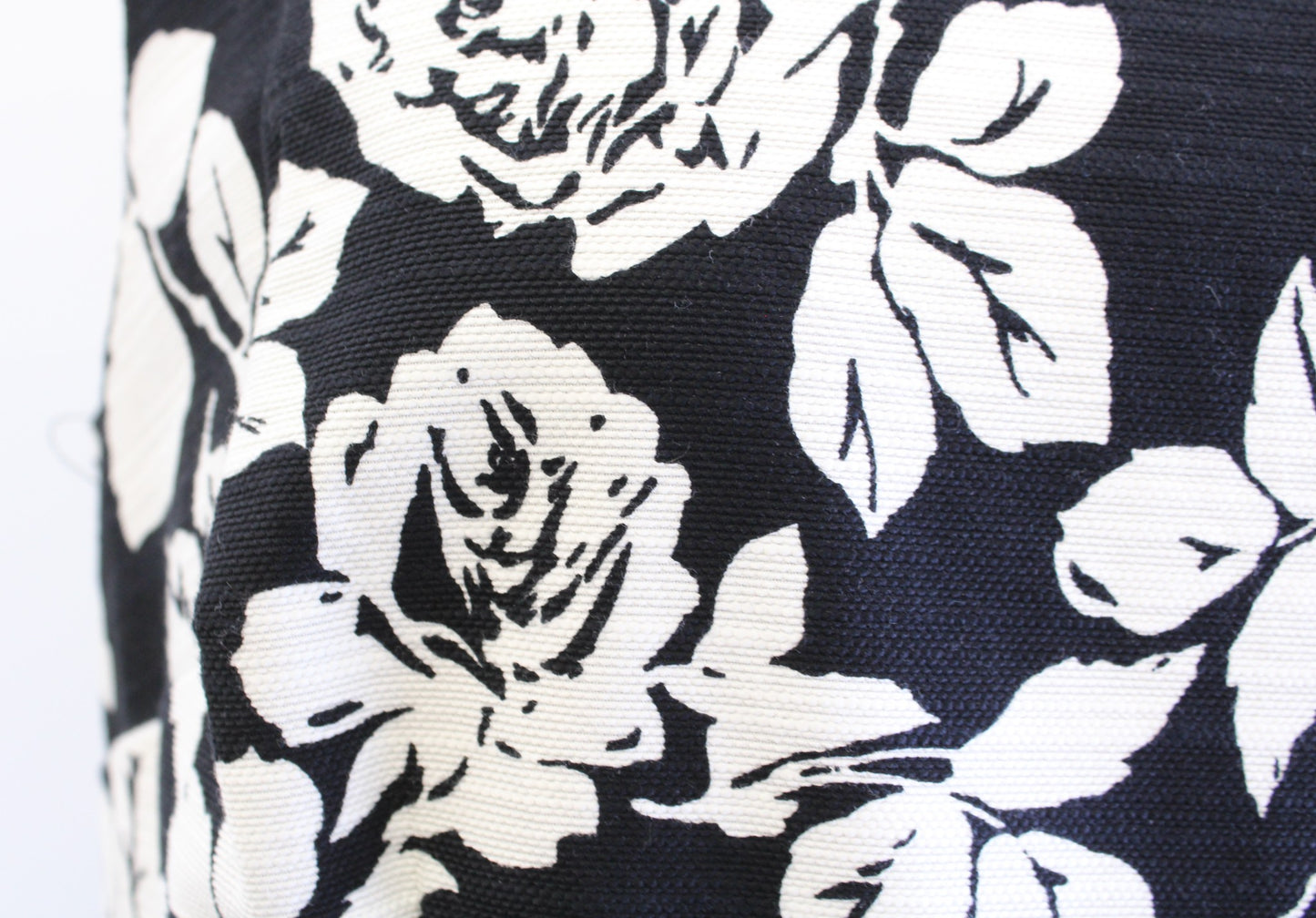 Talbots Womens Black White Rose Floral Print Fit and Flare Dress Size 10 Pockets