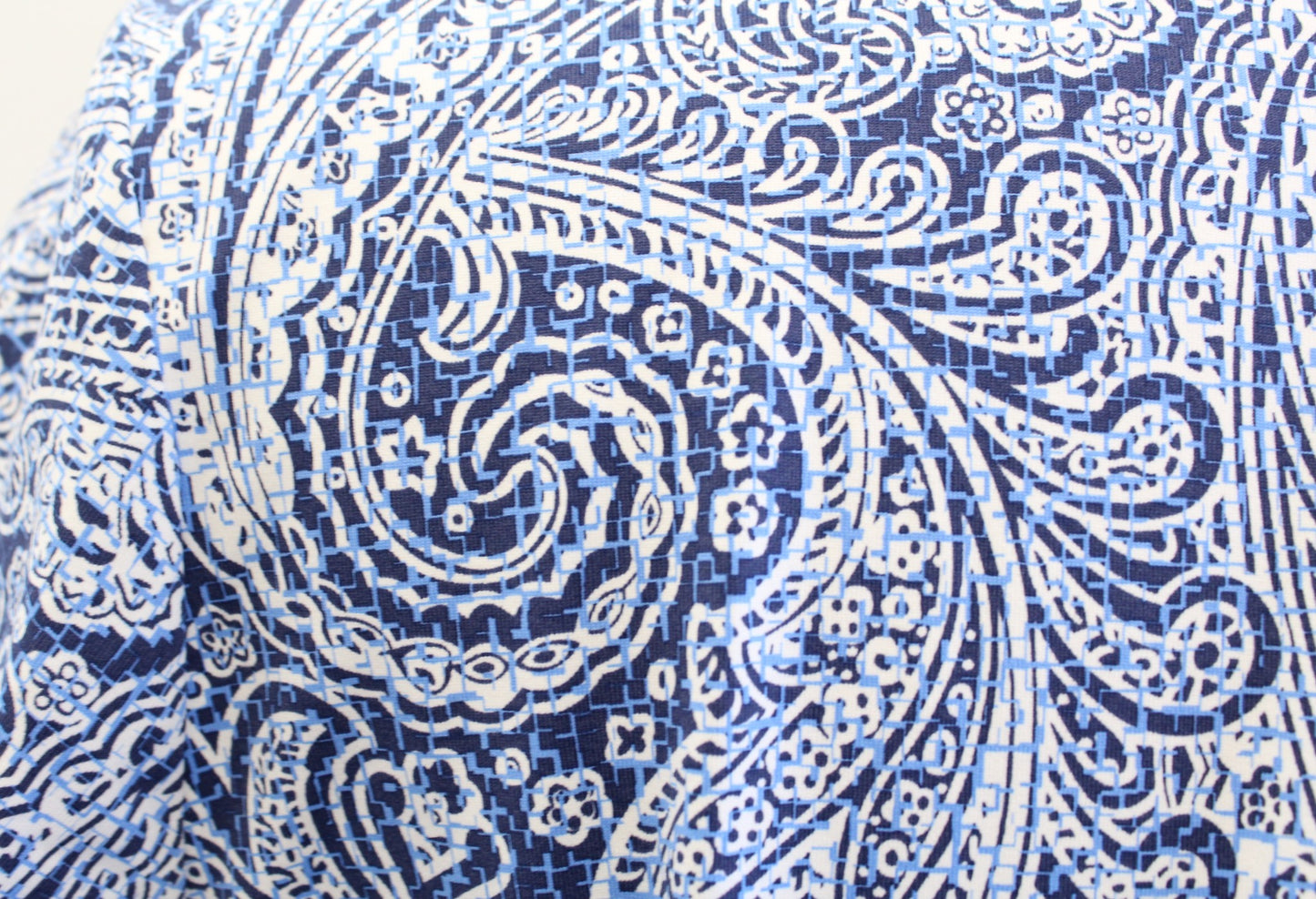 J McLaughlin Womens Blue White Paisley Print Catalina Cloth Wrap Dress Size M