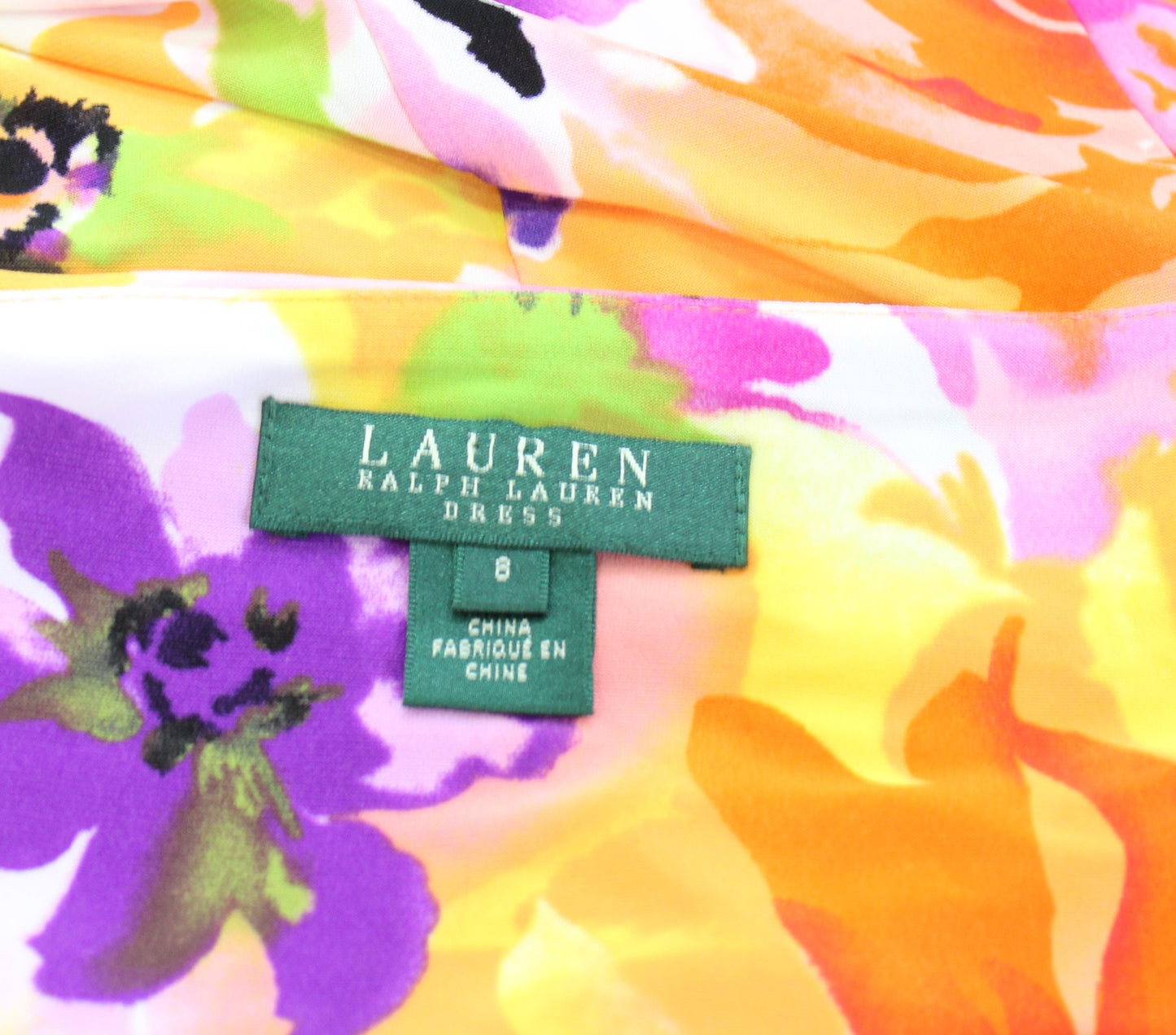Lauren Ralph Lauren Colorful Floral Ruched Wiggle Sheath Dress Size 8 Yellow