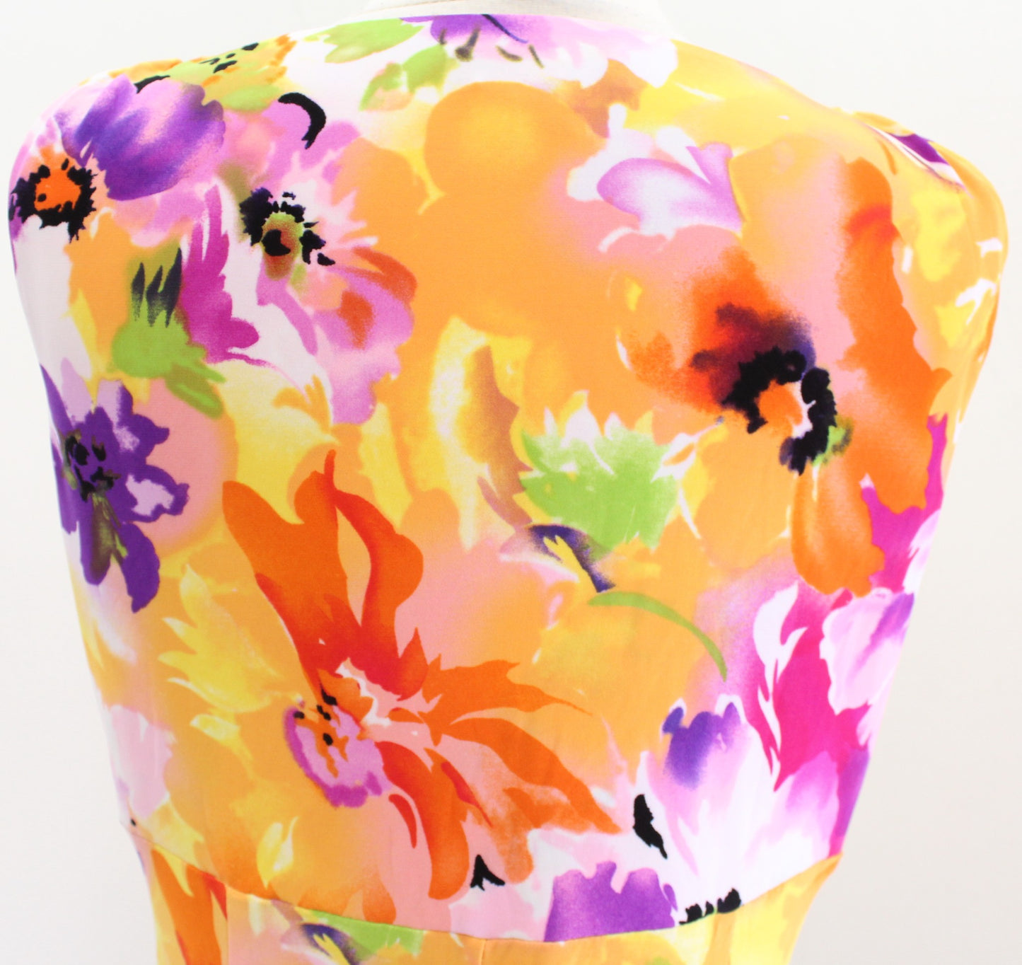 Lauren Ralph Lauren Colorful Floral Ruched Wiggle Sheath Dress Size 8 Yellow