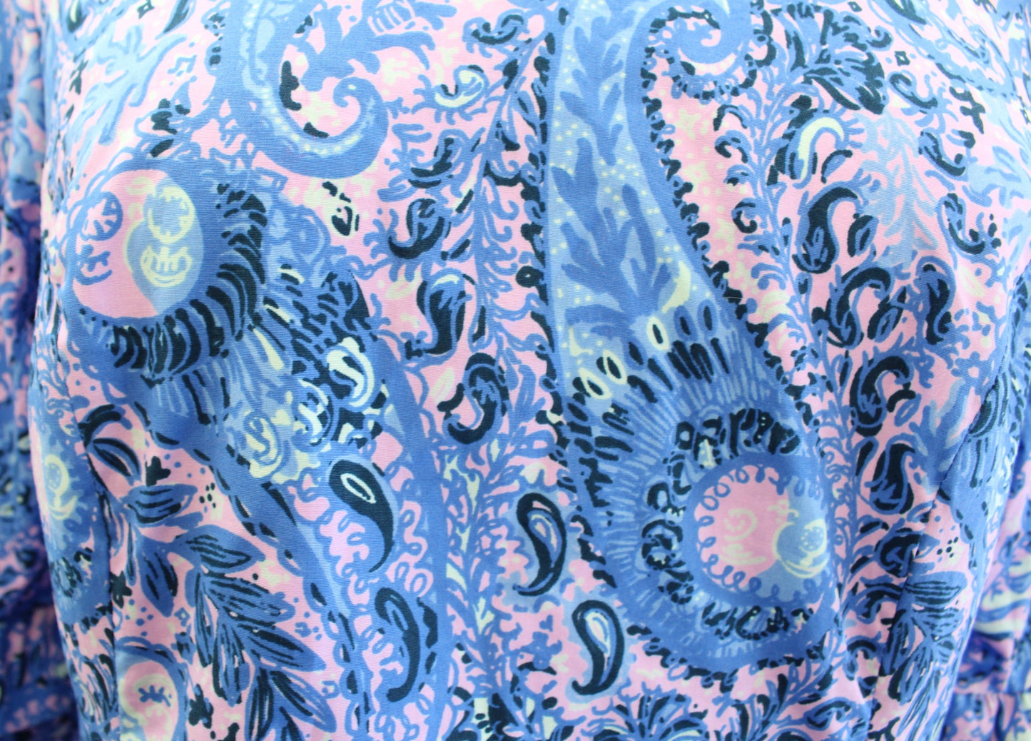 Lilly Pulitzer Fiesta Dress Paisley Print Hello Sunshine Purple Iris Size 8