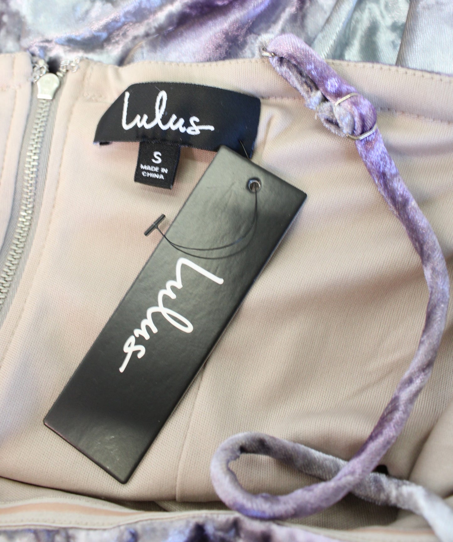 NWT Lulus Whatever Forever Tie Dye Crushed Velvet Bodycon Mini Dress Size S