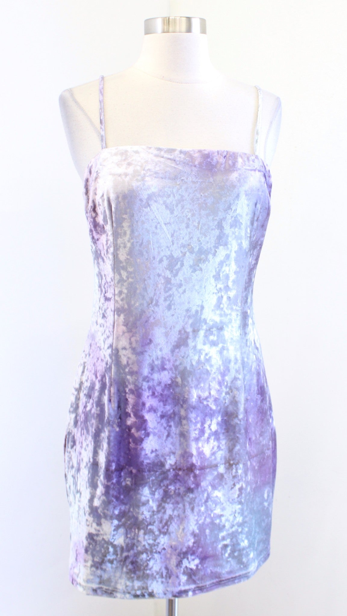 NWT Lulus Whatever Forever Tie Dye Crushed Velvet Bodycon Mini Dress Size S