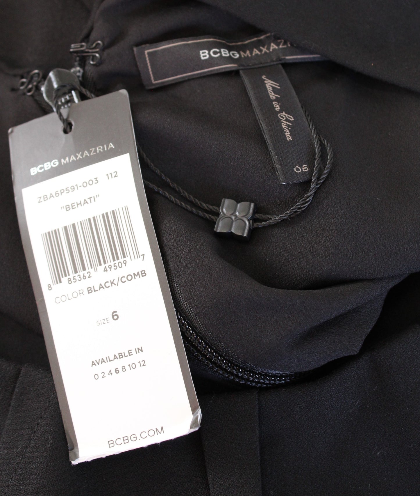 NWT BCBG Max Azria Behati Black Navy Blue Color Block Sheath Dress Size 6
