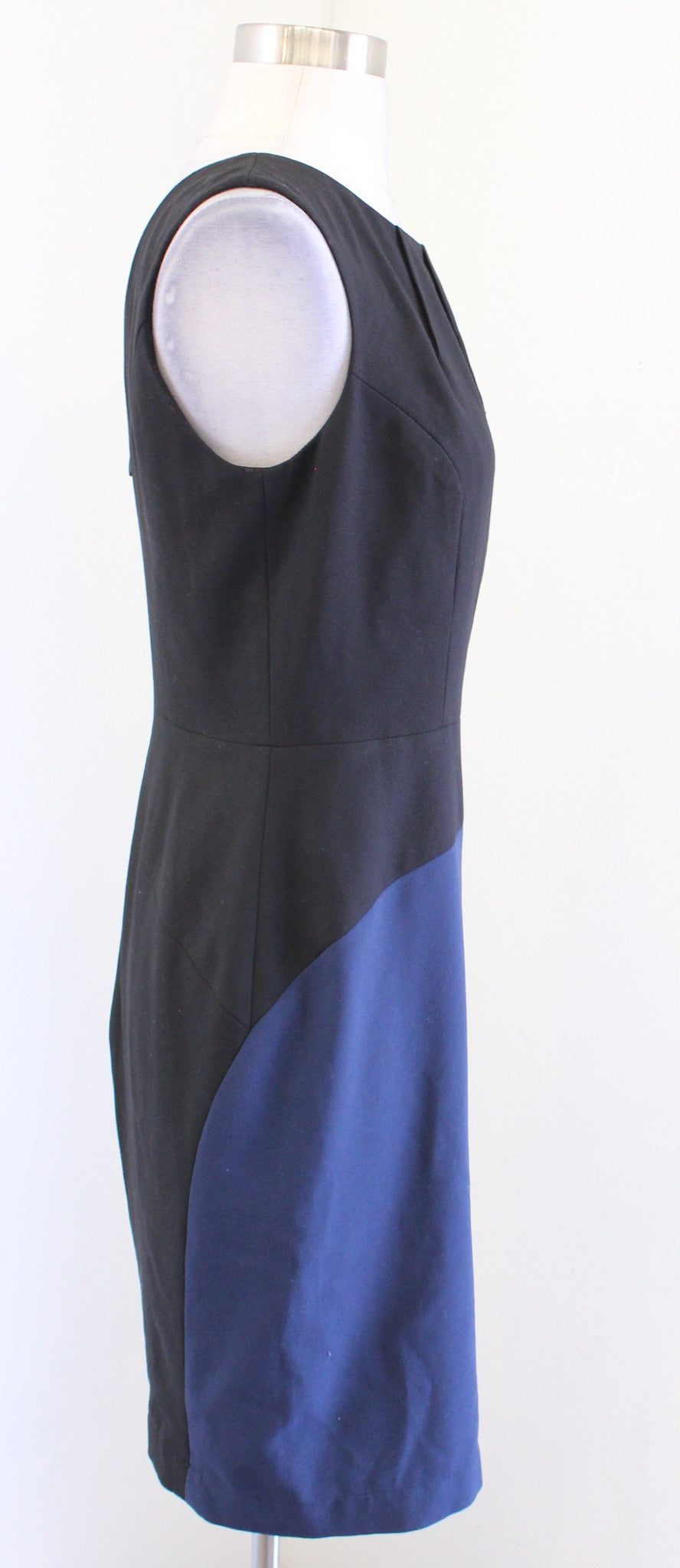 NWT BCBG Max Azria Behati Black Navy Blue Color Block Sheath Dress Size 6