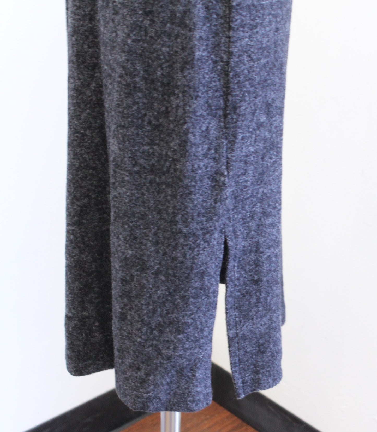 Saturday Sunday Anthropologie Dark Gray Soft Knit Tie Faux Wrap Dress Size XS