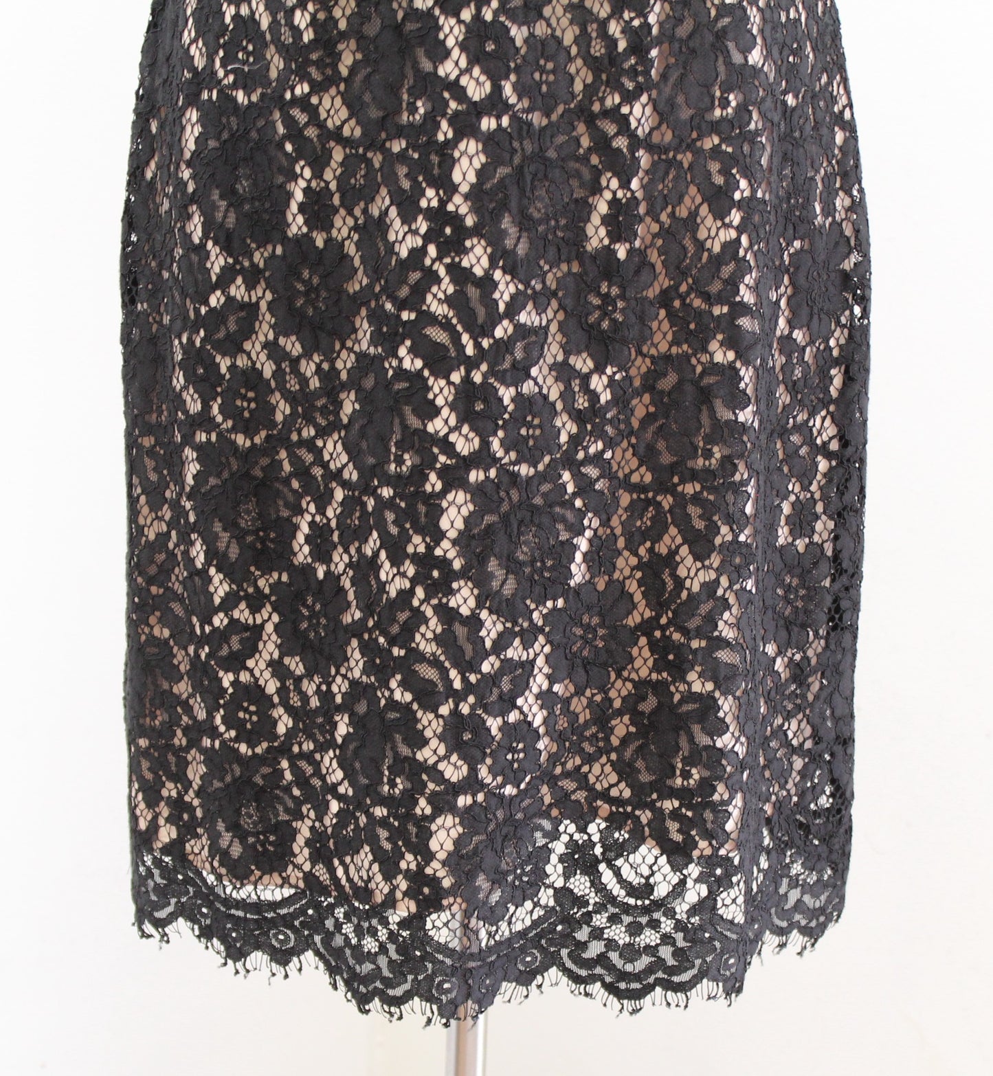 J Crew Black Lace Illusion Collar Pocket Accent Sheath Dress Size 4T 4 Tall