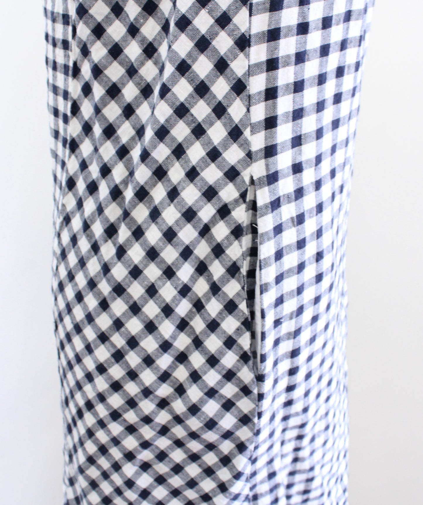 Tommy Bahama Gingham the Great Plaid Linen Shift Dress Size XS Blue White Casual
