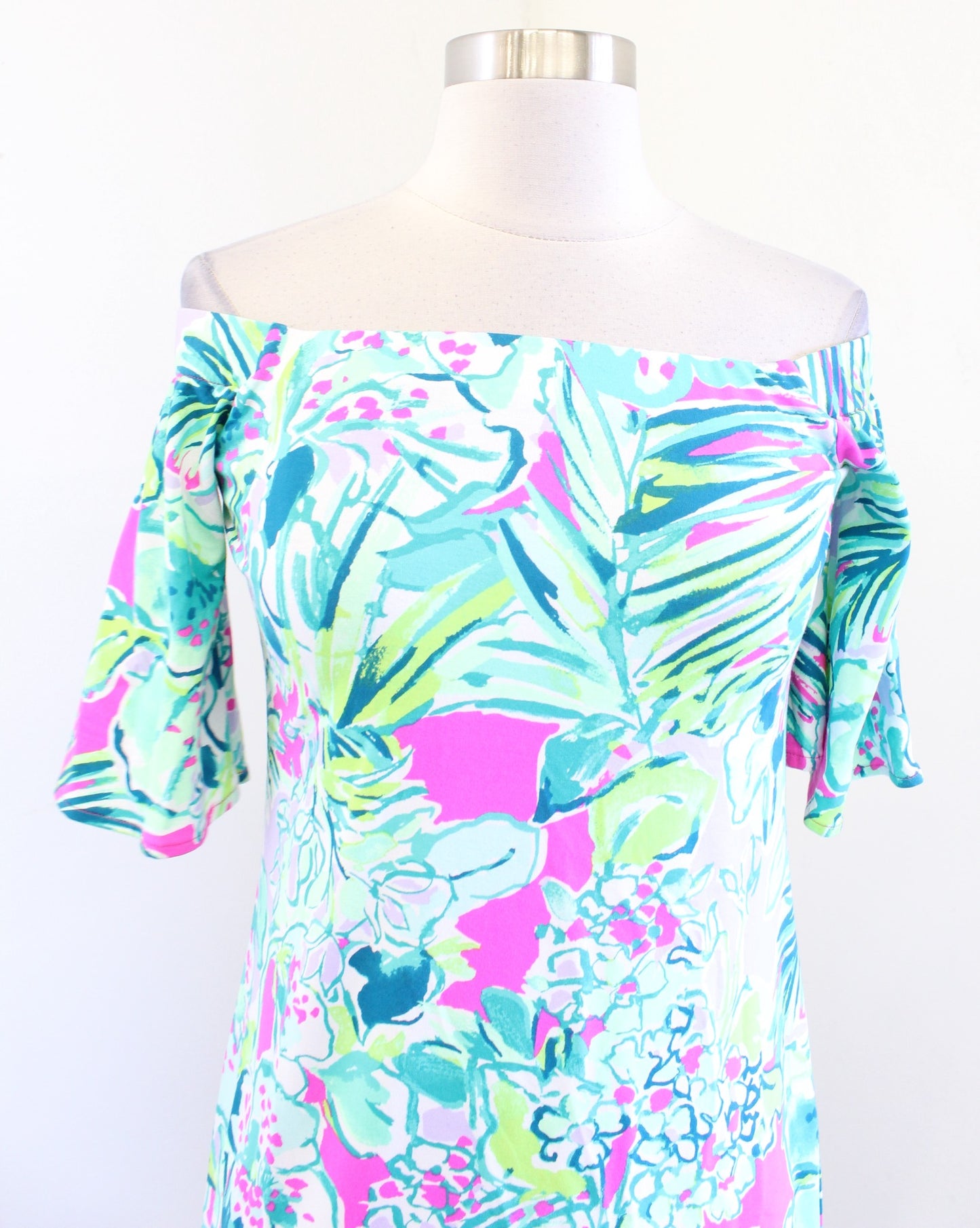 NWT Lilly Pulitzer Fawcett Early Bloomer Floral Off the Shoulder Dress Size XS