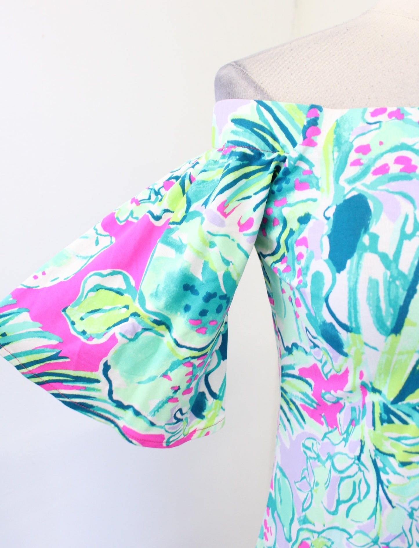 NWT Lilly Pulitzer Fawcett Early Bloomer Floral Off the Shoulder Dress Size XS