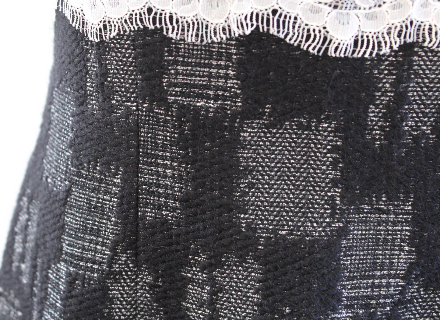 NWT W by Worth Womens Black White Tweed Lace Trim Bustier Sheath Dress Sz 4 Wool
