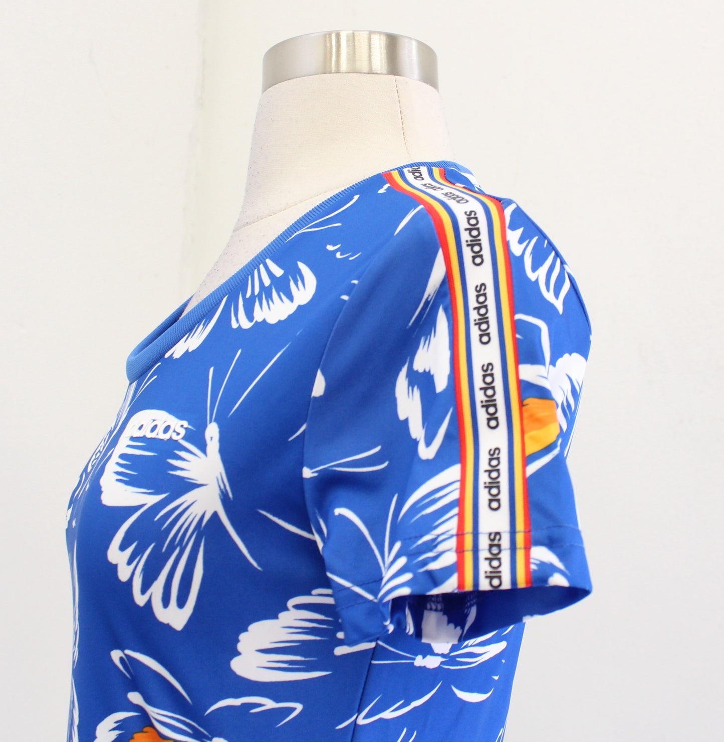 Adidas x Farm Rio Womens Blue Butterfly Print Mini Athletic Dress Size XS