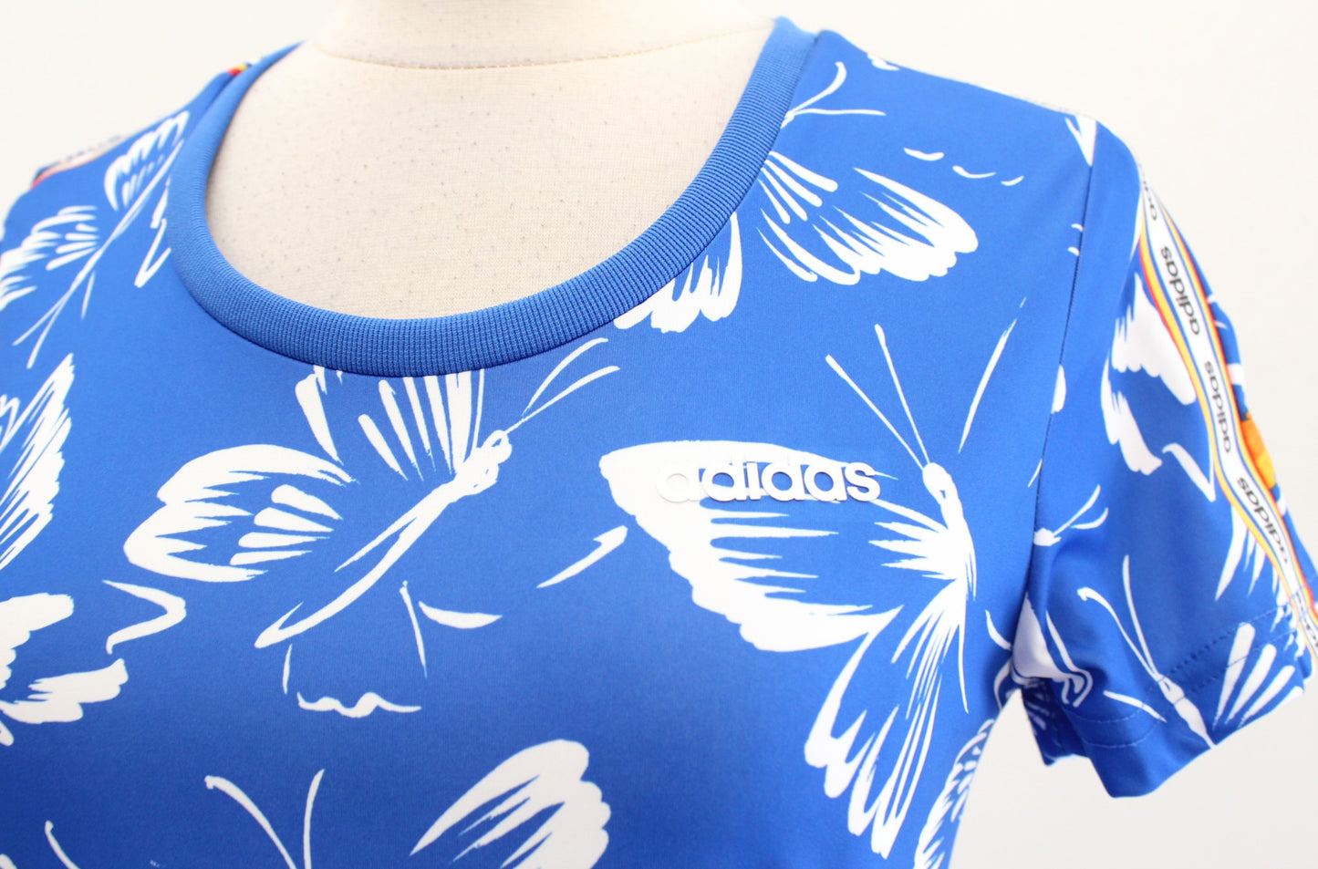 Adidas x Farm Rio Womens Blue Butterfly Print Mini Athletic Dress Size XS