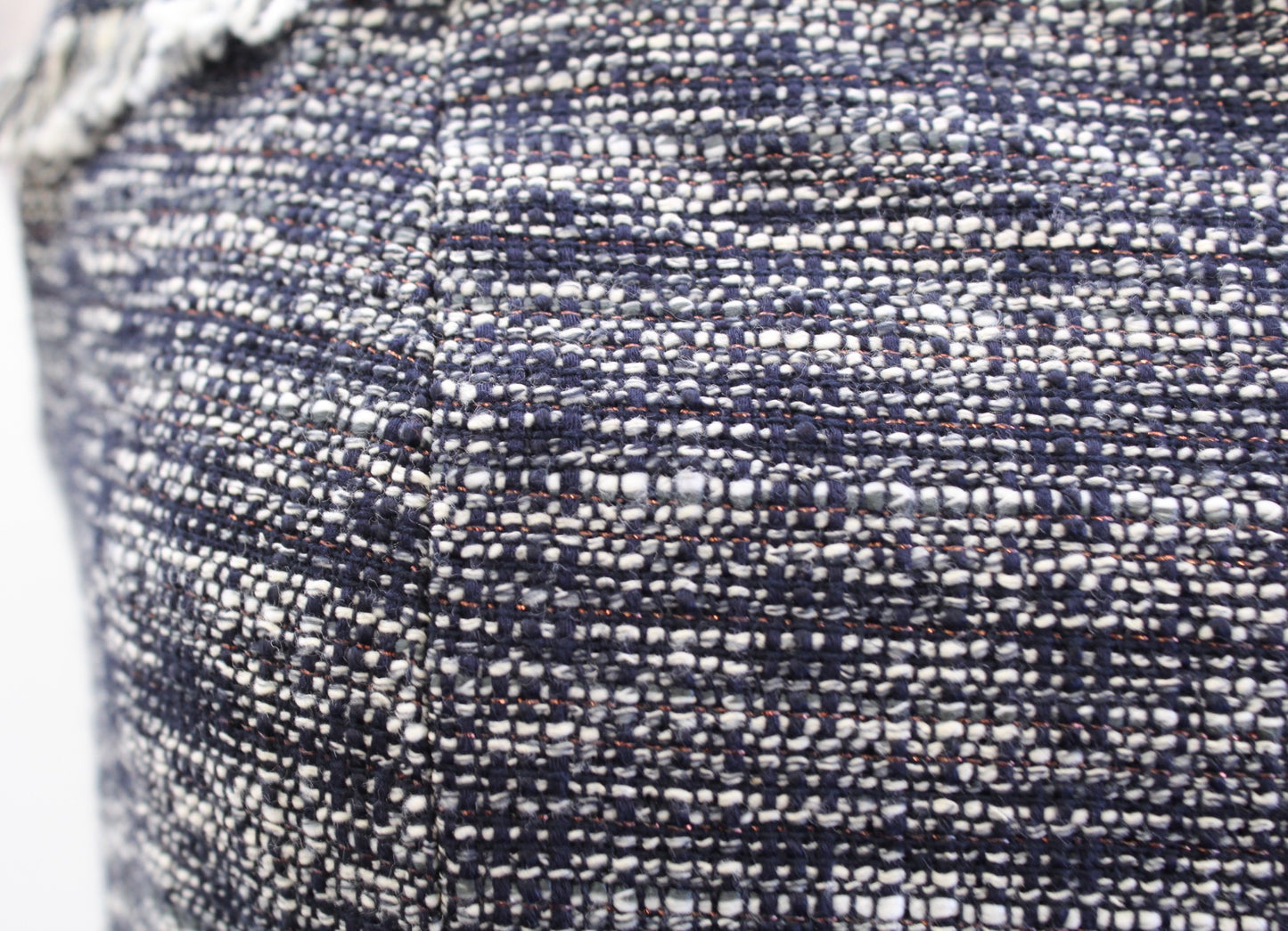 NWT $108 J Crew Navy Blue Metallic Shimmer Tweed Fringe Sheath Dress Size 0