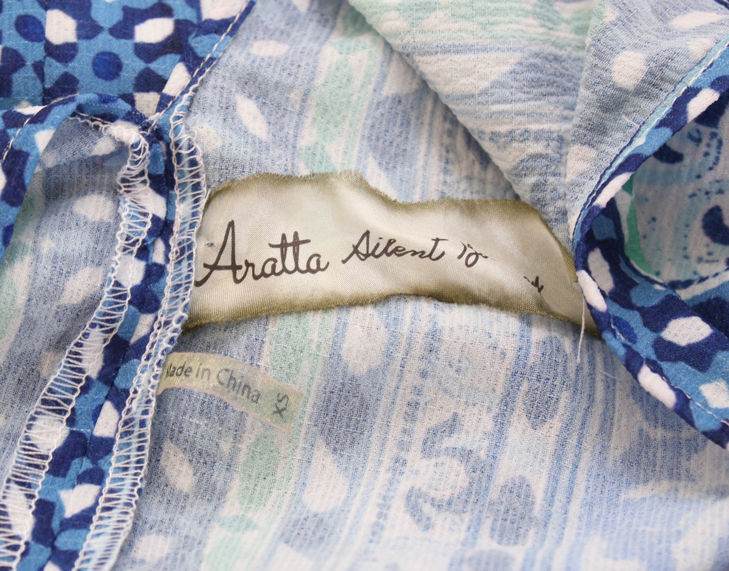 Aratta Silent Journey Floral Handkerchief Asymmetrical Hem Tank Top Blouse Sz XS