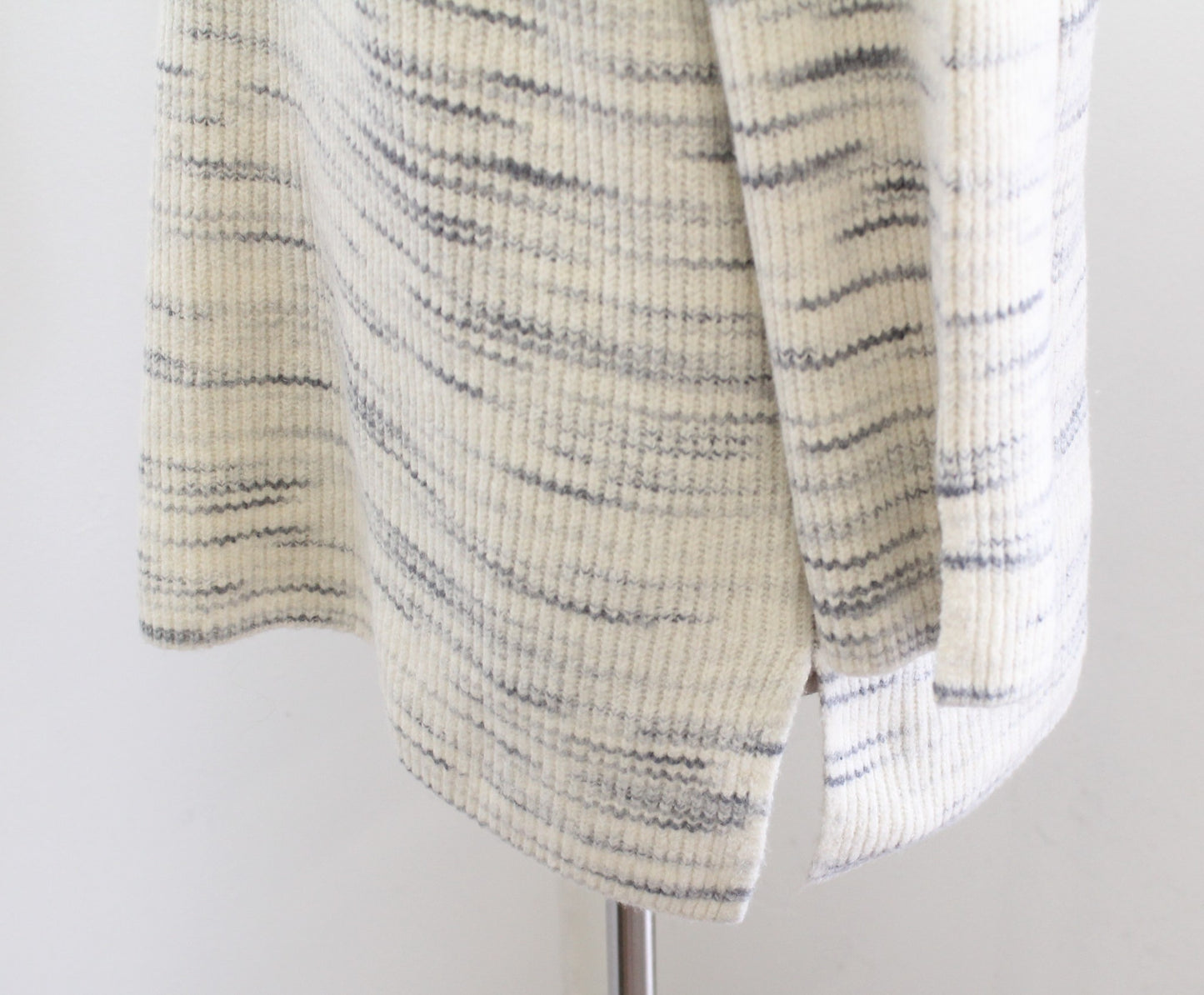 NWT Pure Jill J Jill Womens Cream Gray Heather Knit Tunic Sweater Size M