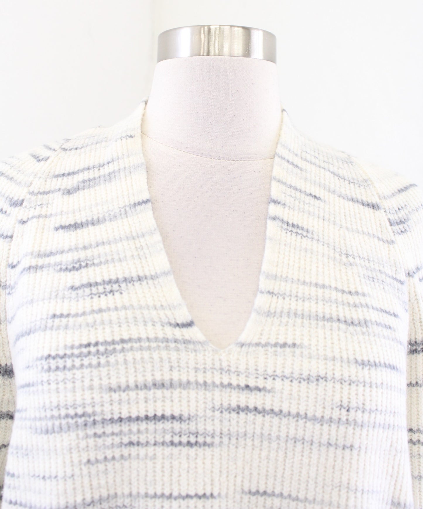 NWT Pure Jill J Jill Womens Cream Gray Heather Knit Tunic Sweater Size M