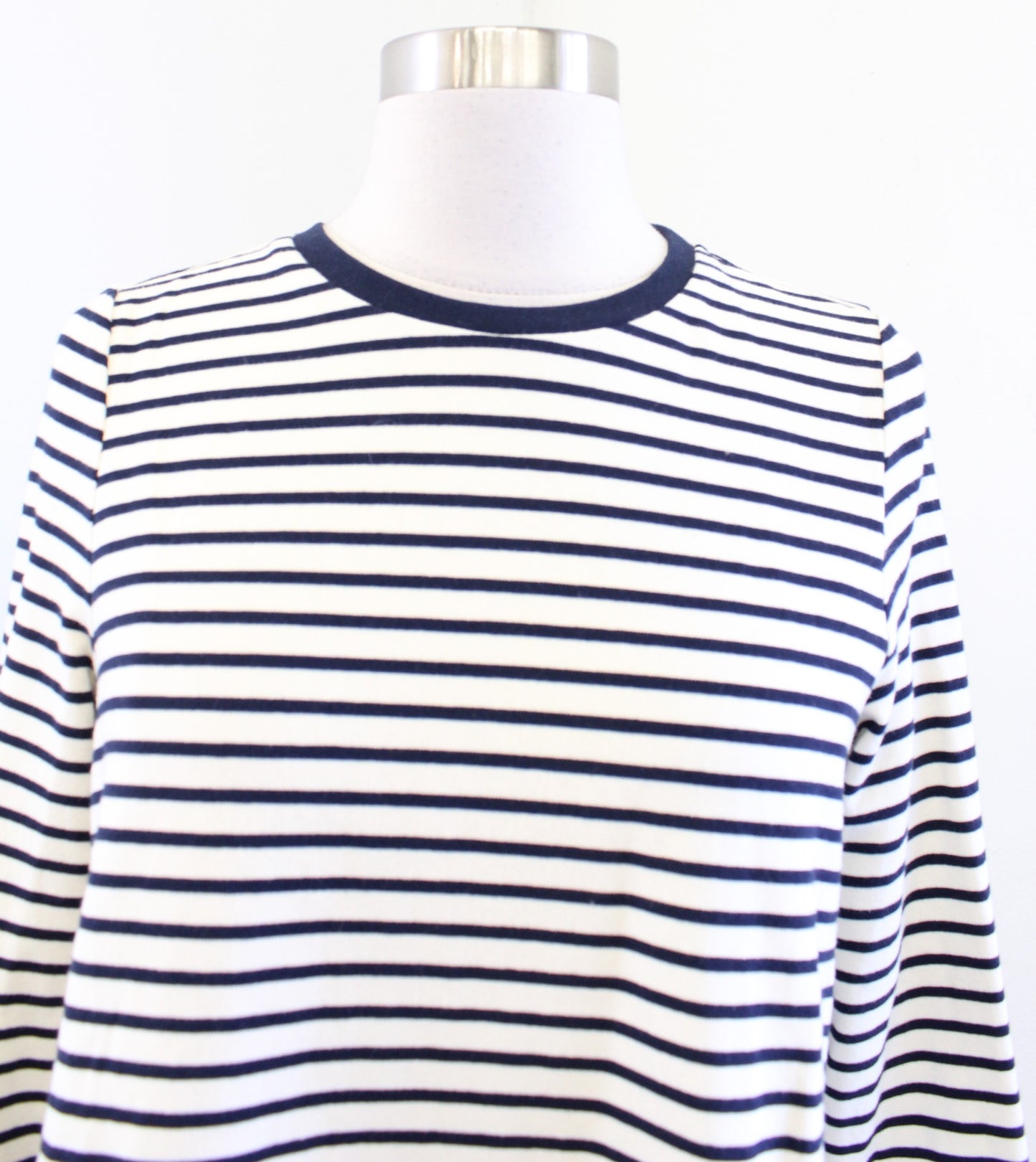 Pomander Place Tuckernuck Cream Navy Striped Swing Tee T Shirt Top Knit Size XS