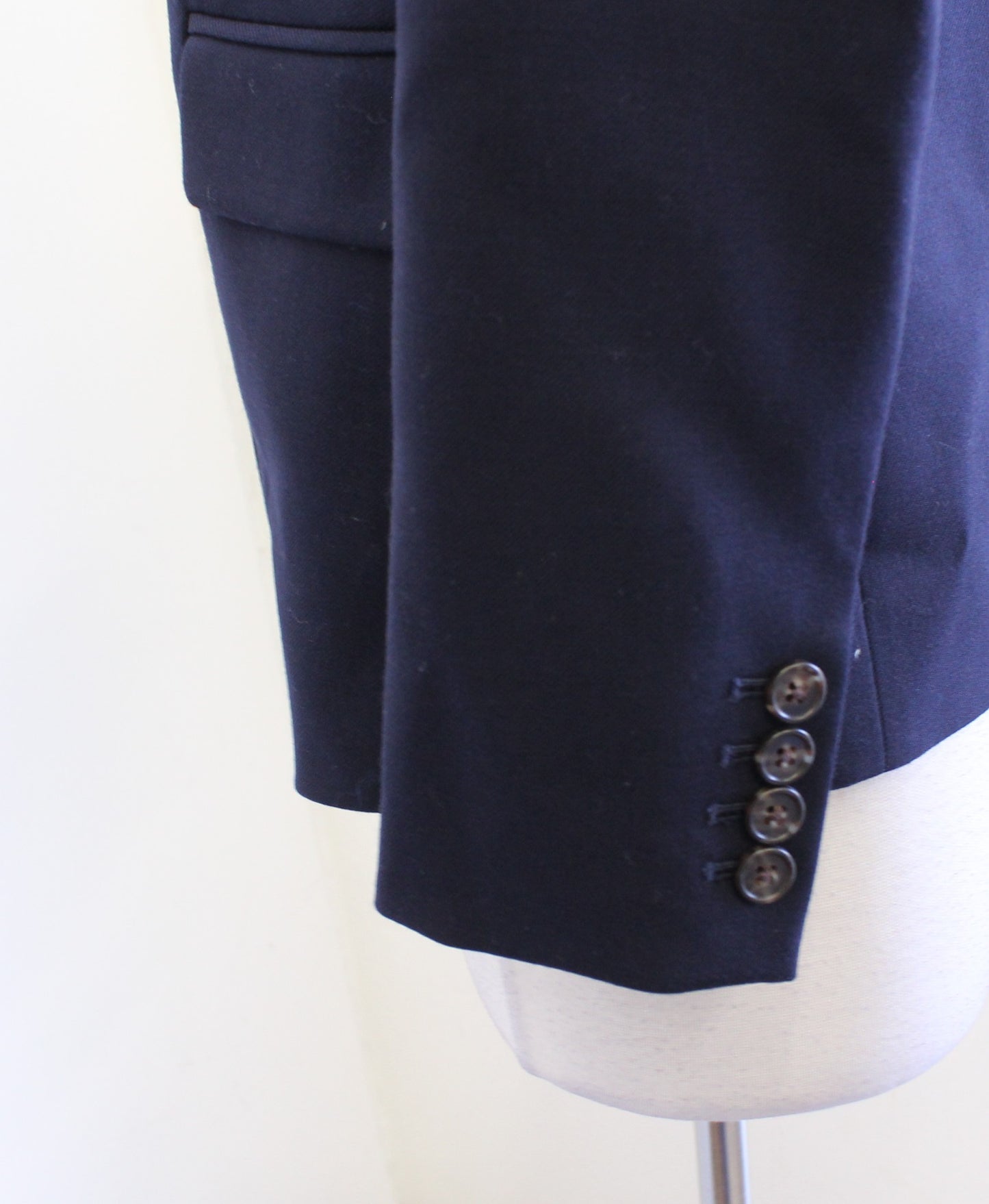 J Crew Womens Solid Navy Blue Wool Blend Regent Blazer Suit Jacket Size 0P