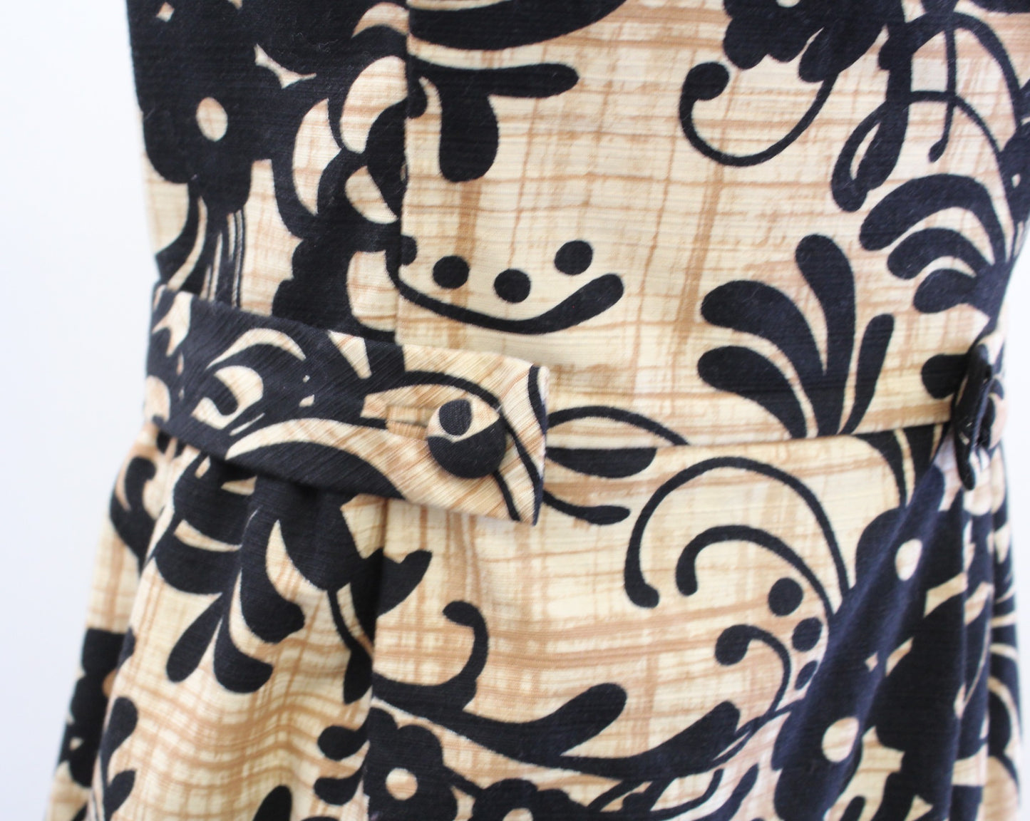Tabitha Anthropologie Parchment Flurry Floral Sheath Dress Size 4 Tan Black