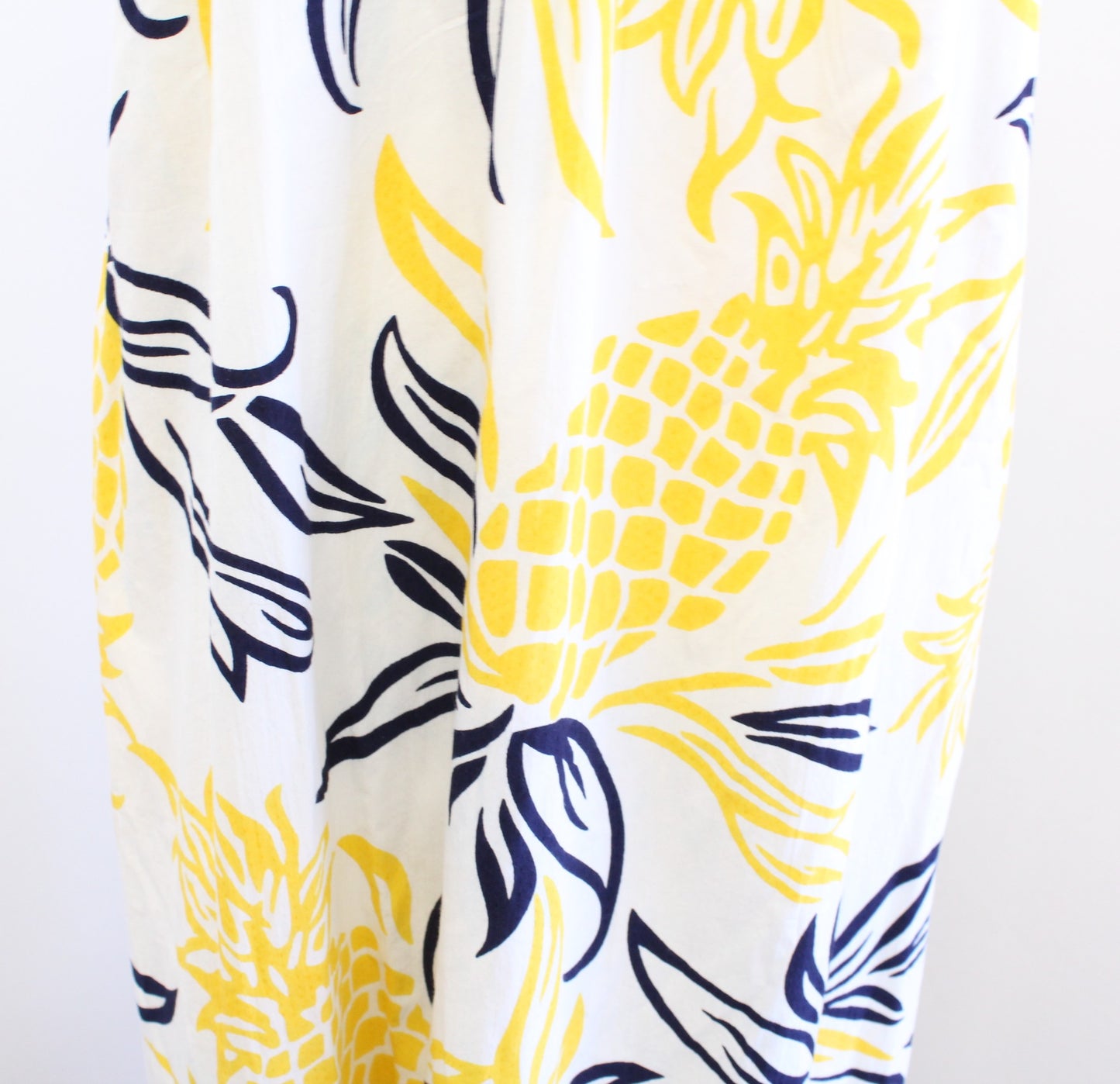 NWT by Anthropologie Yellow Pineapple Print Flounce Maxi Dress Size S Casual