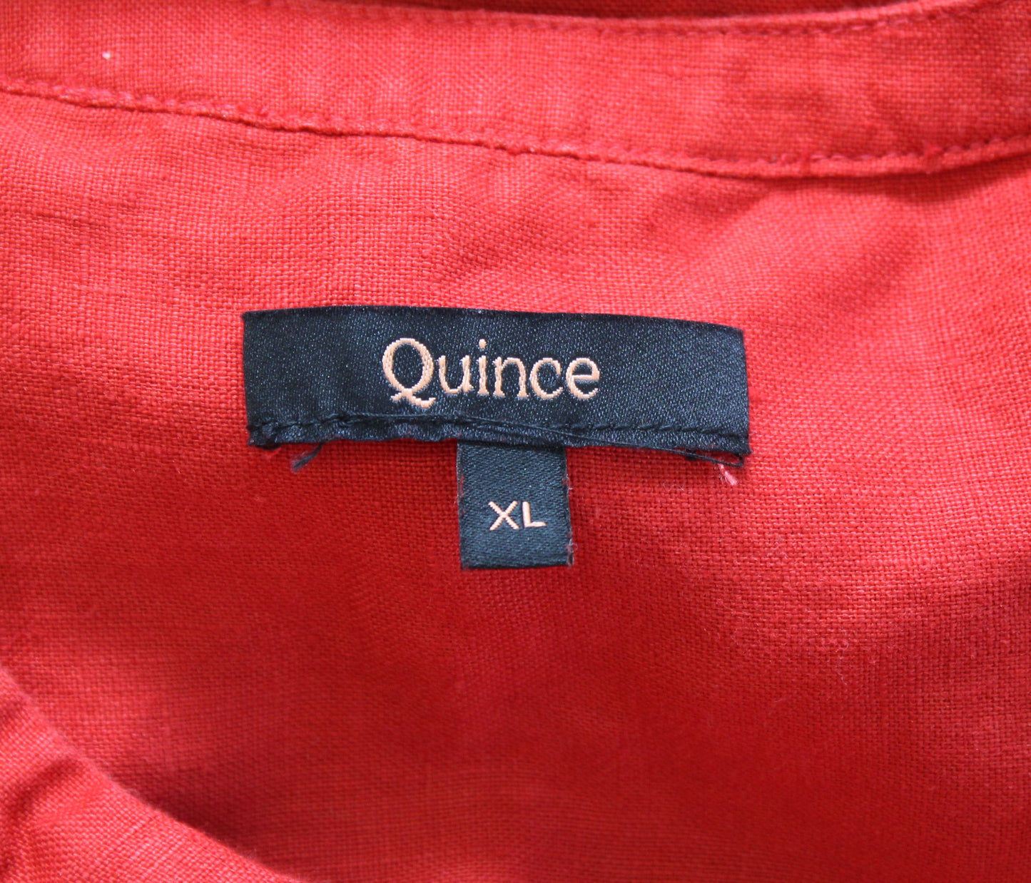 Quince Womens 100% European Linen Sleeveless Swing Shift Dress in Chile Size XL