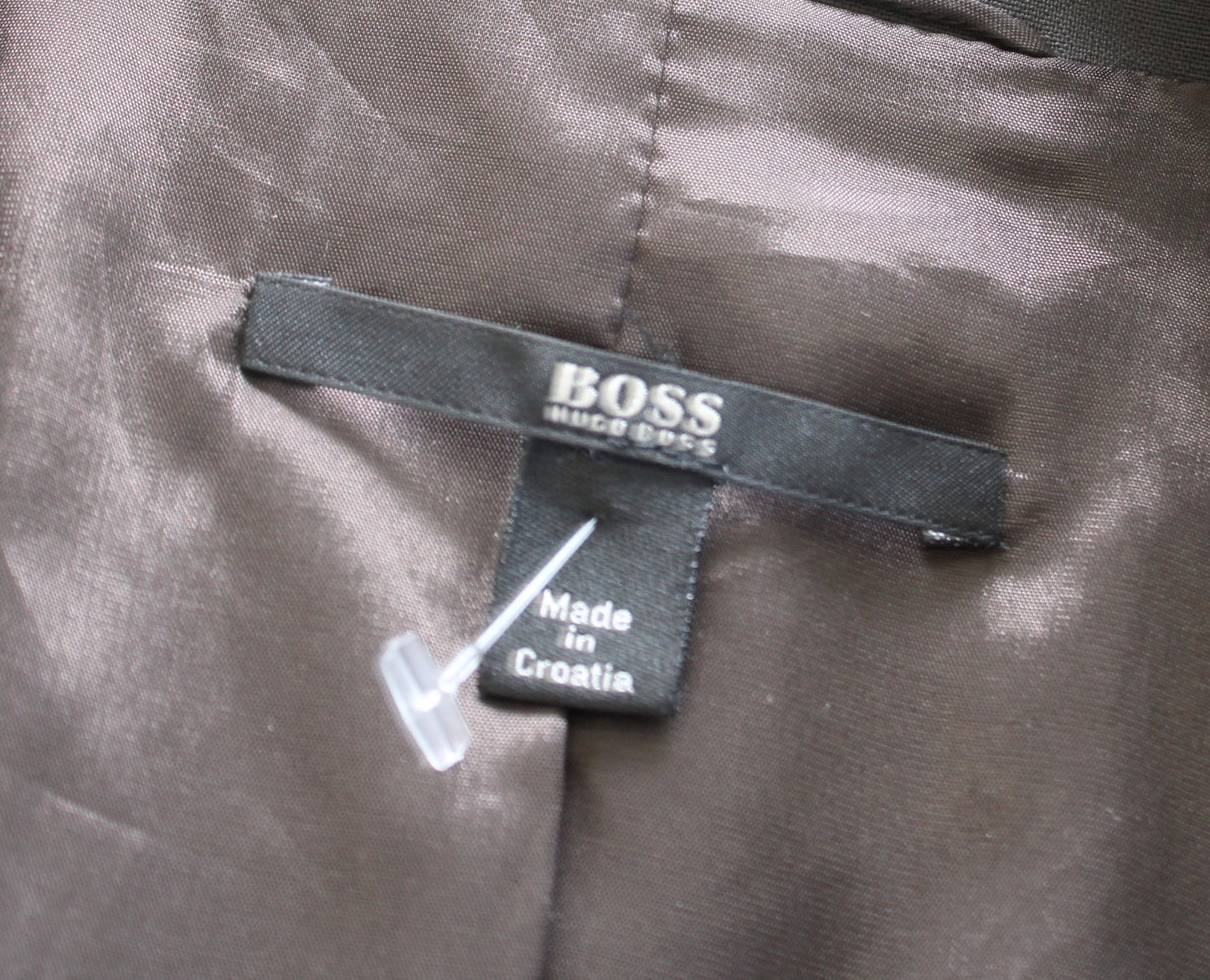 Hugo Boss Womens Janna 2 Solid Brown Wool Blend Blazer Suit Jacket Size 10