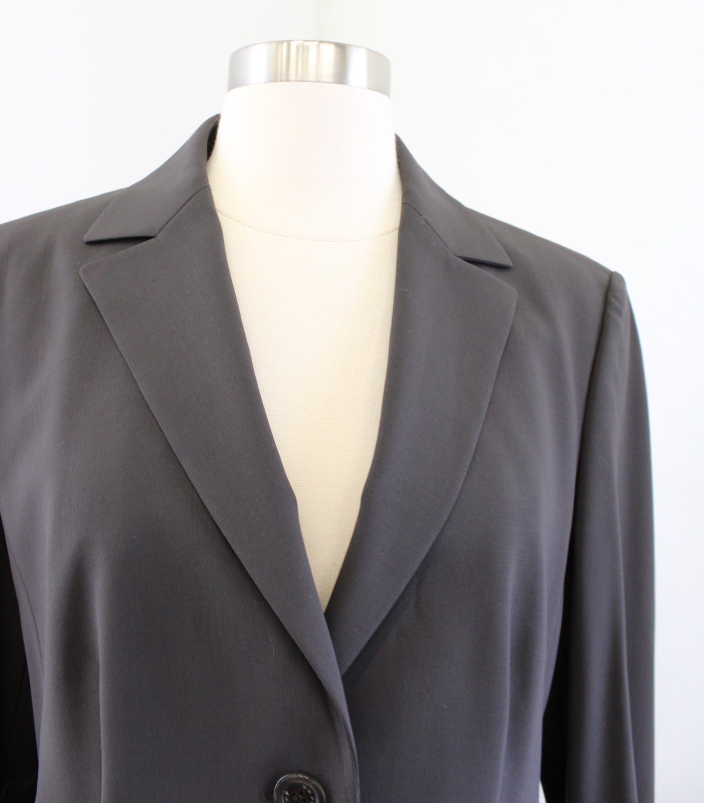 Hugo Boss Womens Janna 2 Solid Brown Wool Blend Blazer Suit Jacket Size 10