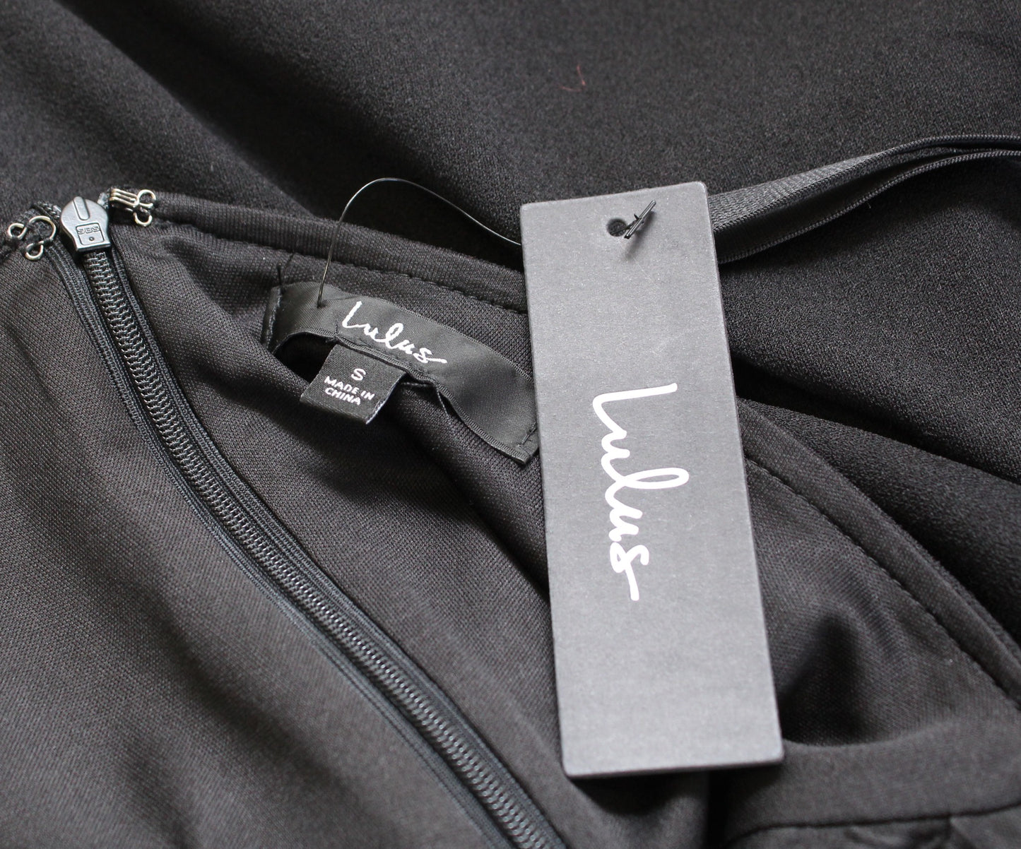 NWT Lulus Black Embroidered Mesh Lace Cutout Bodycon Cocktail Party Dress Size S