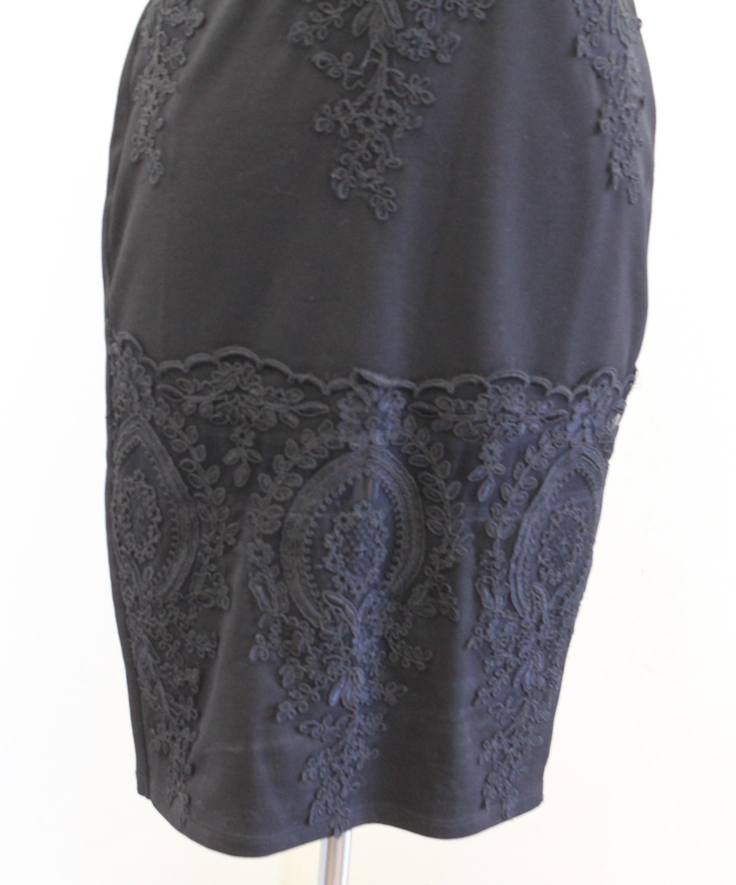 NWT Lulus Black Embroidered Mesh Lace Cutout Bodycon Cocktail Party Dress Size S