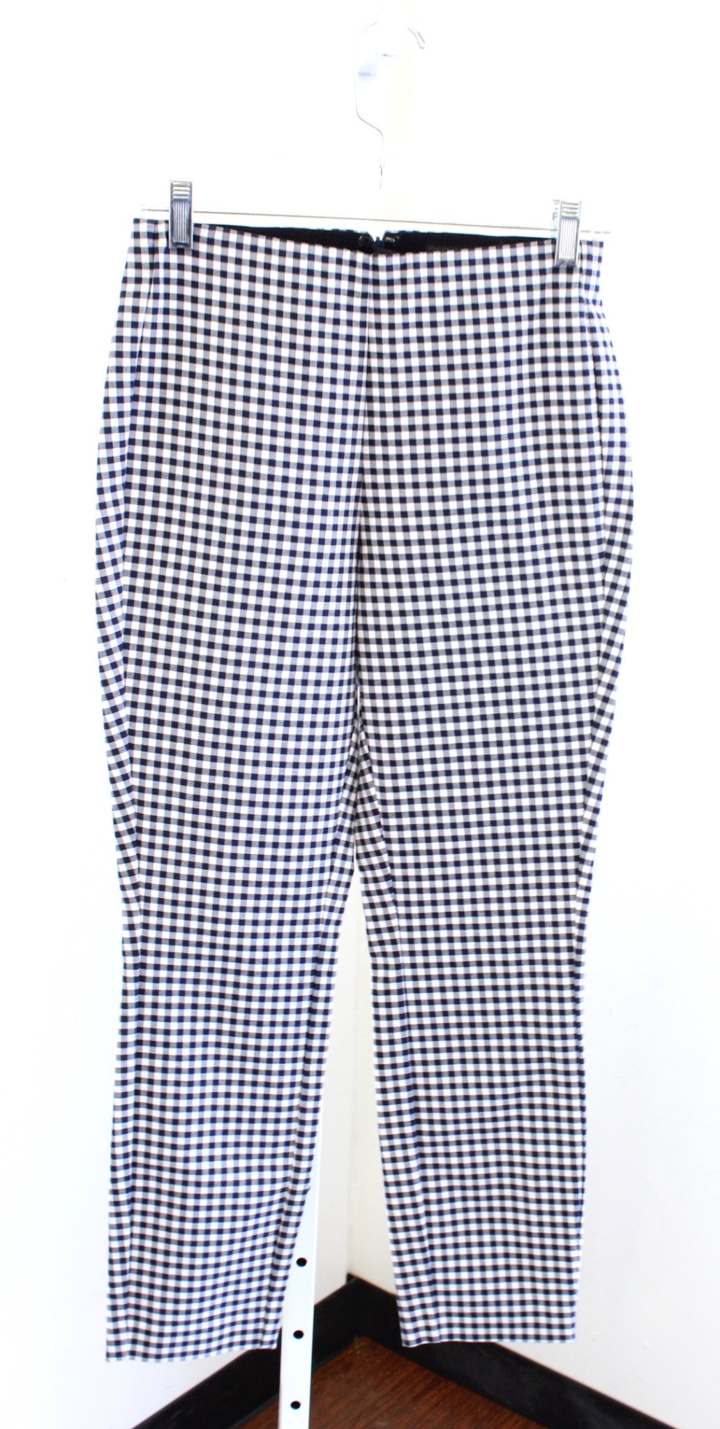 Rag and Bone Simone Blue White Gingham Plaid Cropped Pants Trousers Size 4