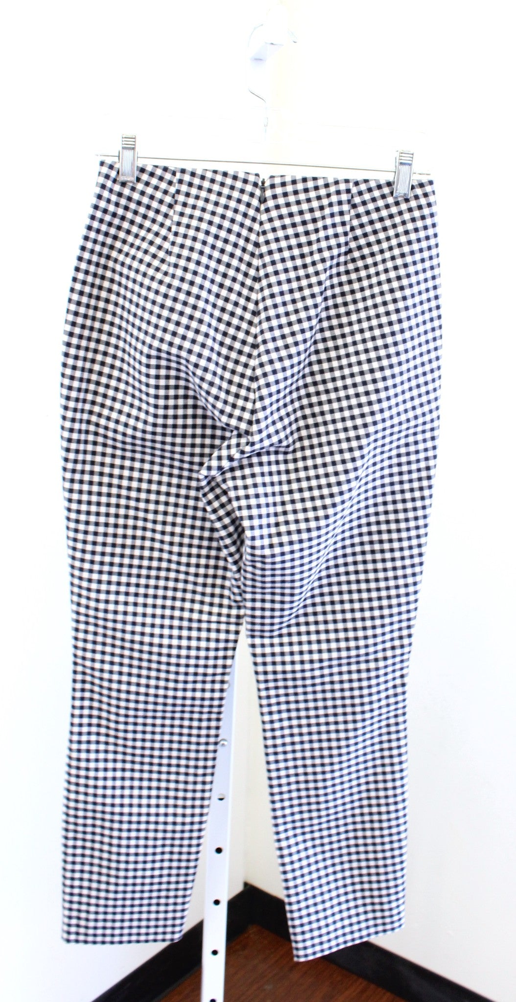 Rag and Bone Simone Blue White Gingham Plaid Cropped Pants Trousers Size 4