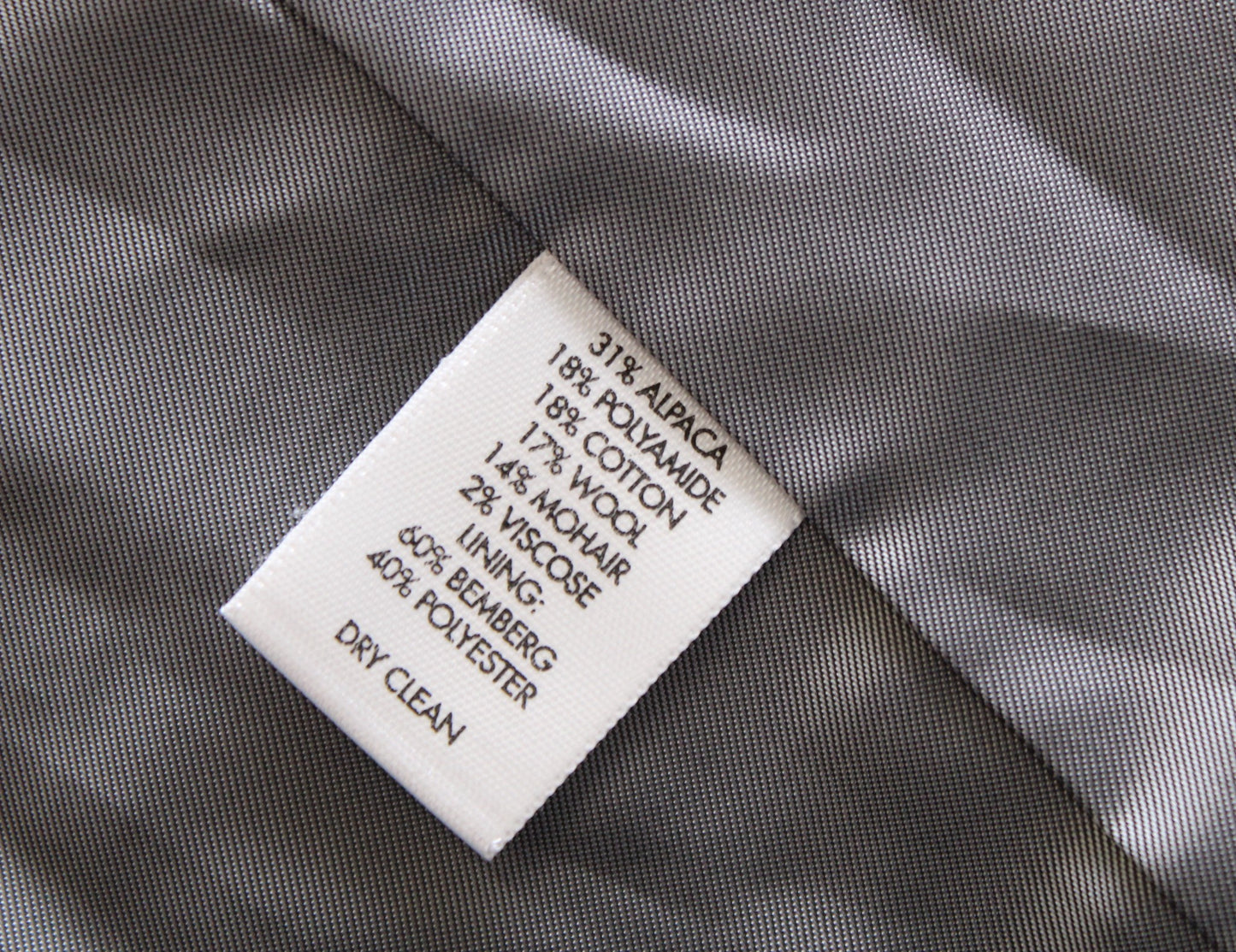 Calvin Klein Black Gray Ombre Fuzzy Mohair Wool Alpaca Jacket Coat Coatigan Sz S