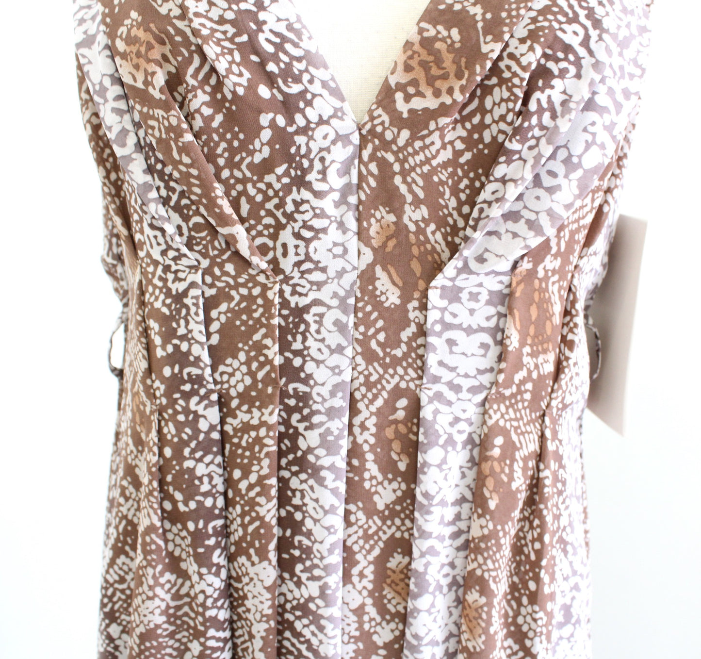 NWT Boston Proper Blurred Python Snakeskin Print Midi Maxi Dress Size 10 V Neck