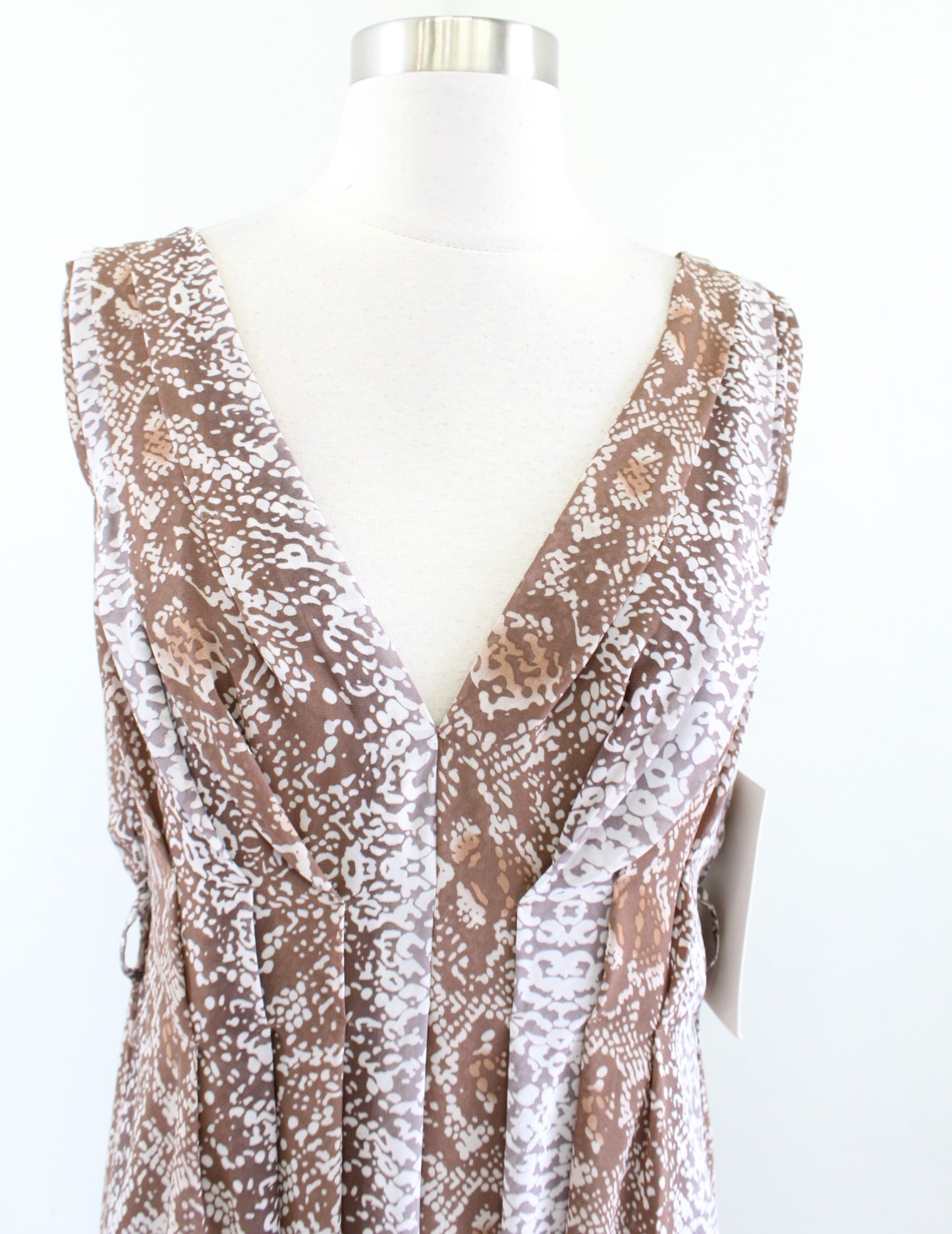 NWT Boston Proper Blurred Python Snakeskin Print Midi Maxi Dress Size 10 V Neck