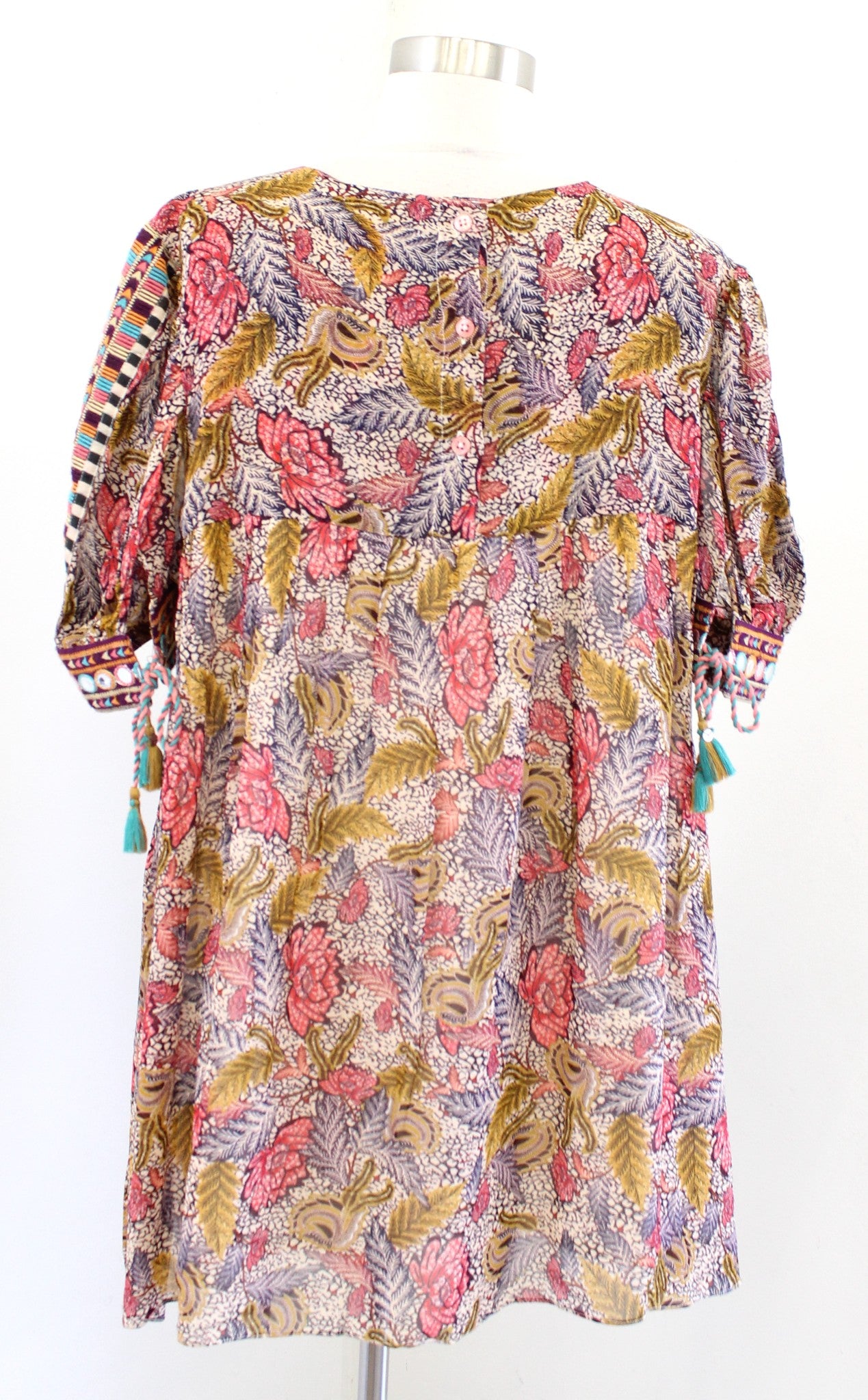 NWT Verb by Pallavi Singhee Anthropologie Embroidered Tunic Top Blouse Size L
