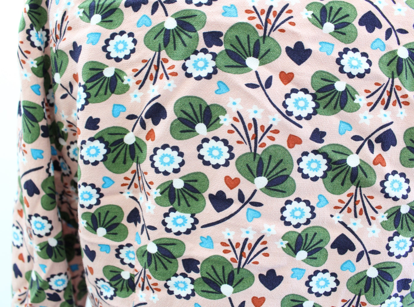 Boden Romantic Bloom Floral Print V Neck Long Sleeve Top Blouse Size US 8R 8