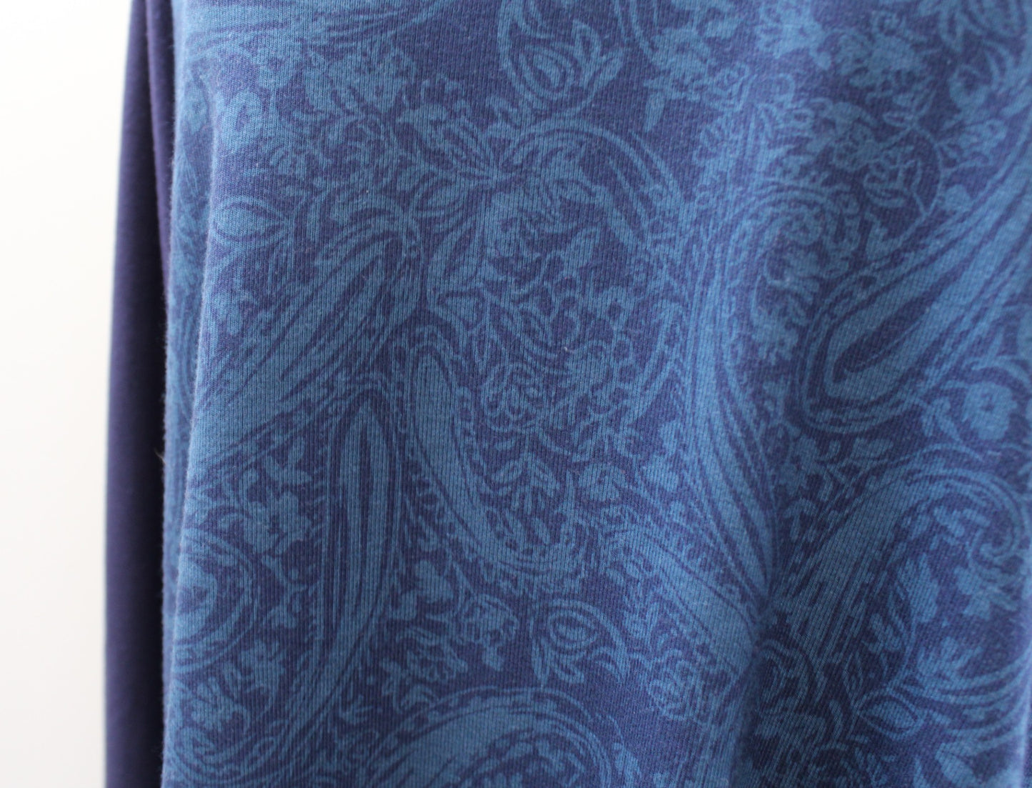 NWT Soft Surroundings Arpina Blue Asymmetric Layered Look Knit Paisley Top sz XL