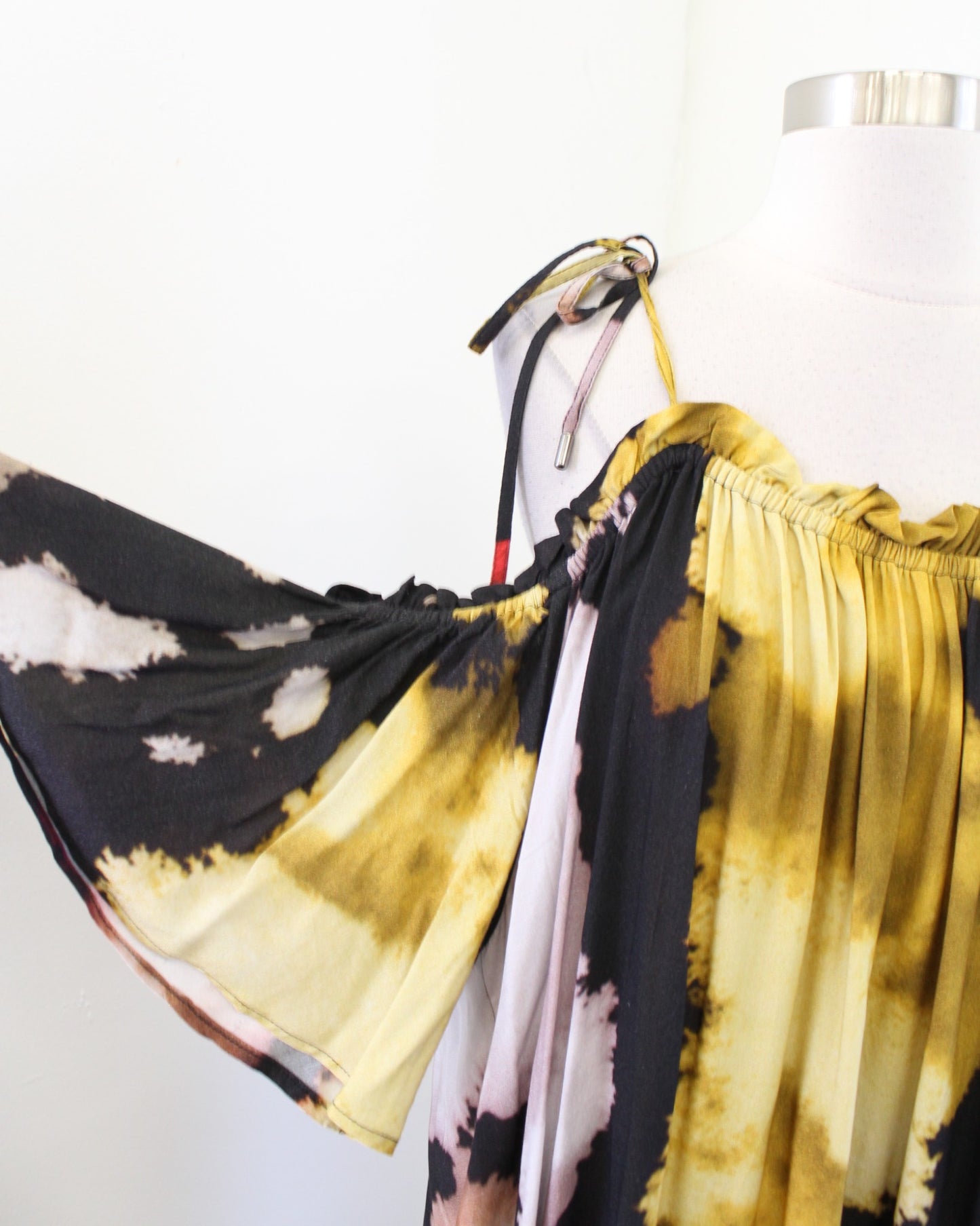 Conditions Apply Anthropologie Tie Dye Print Tie Strap Maxi Kaftan Dress OS M L