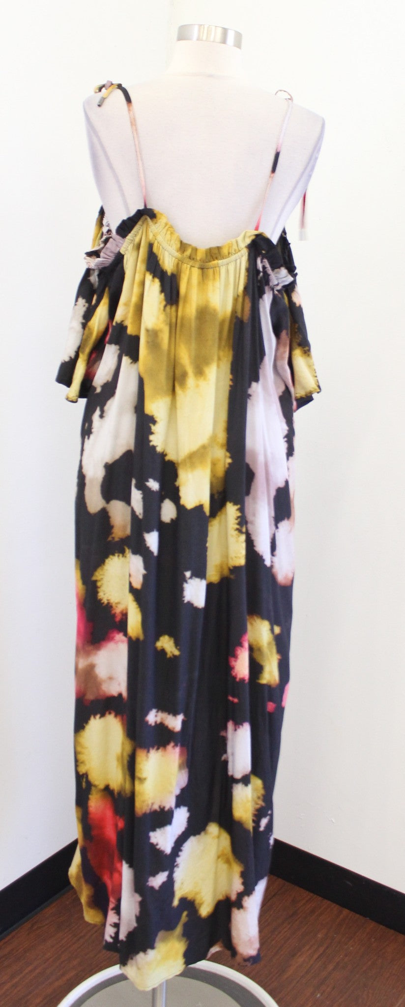 Conditions Apply Anthropologie Tie Dye Print Tie Strap Maxi Kaftan Dress OS M L