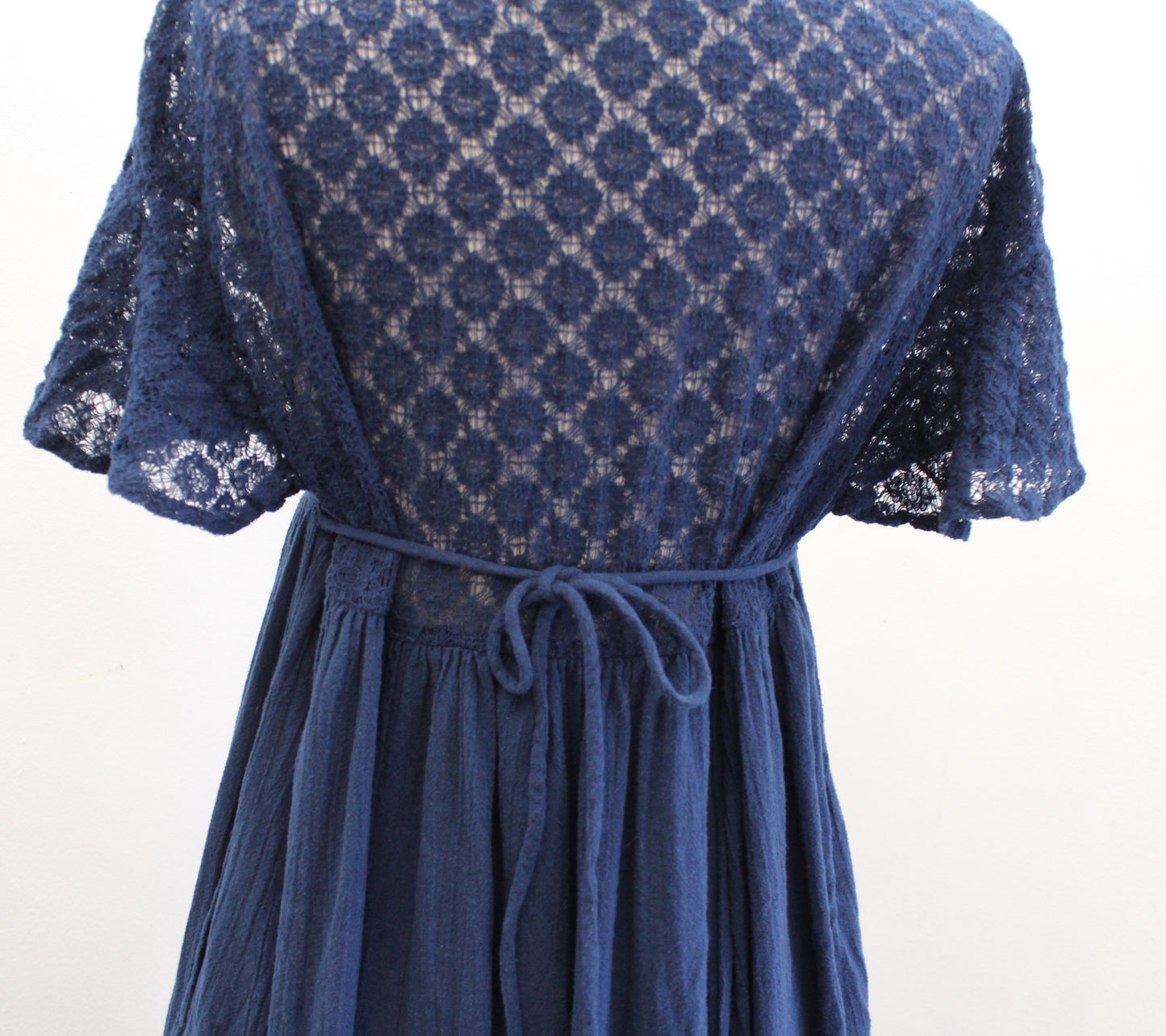 Free People Bring the Romance Lace Asymmetrical Hem Maxi Dress Size XS Boho