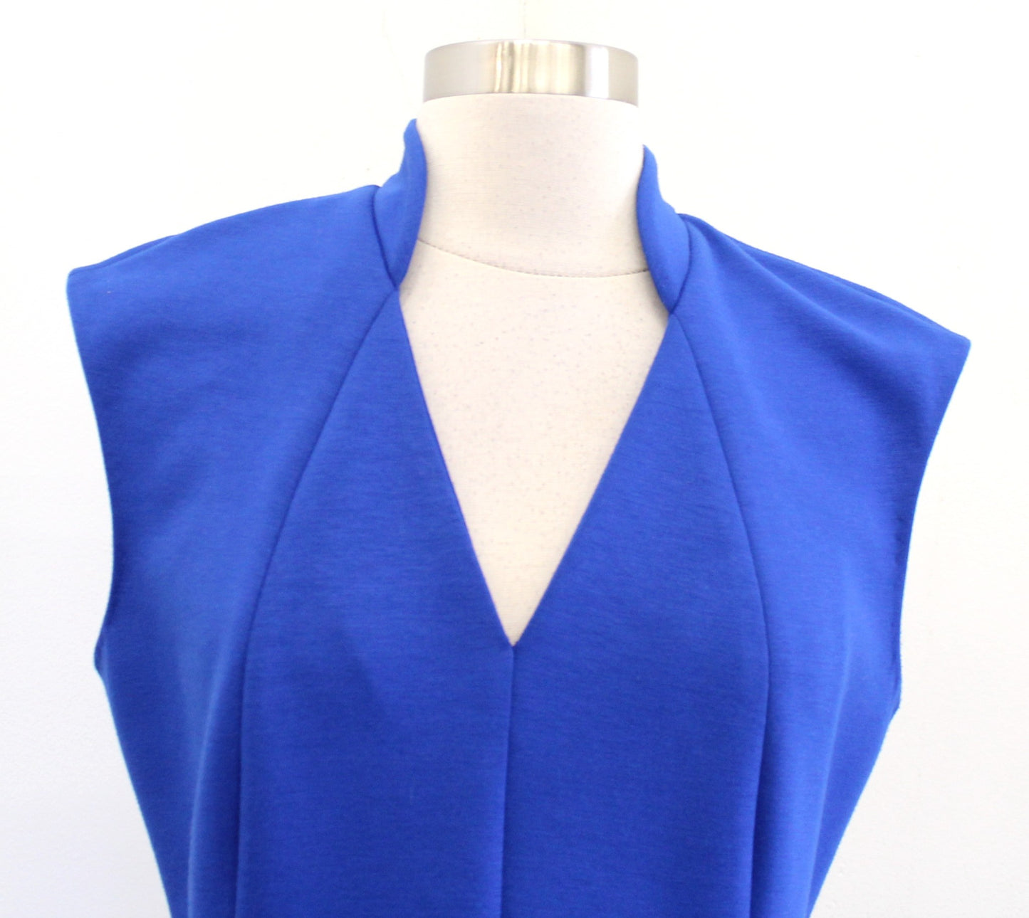 Elie Tahari Geraldine Solid Royal Blue Cap Sleeve Sheath Dress Size 8 Career