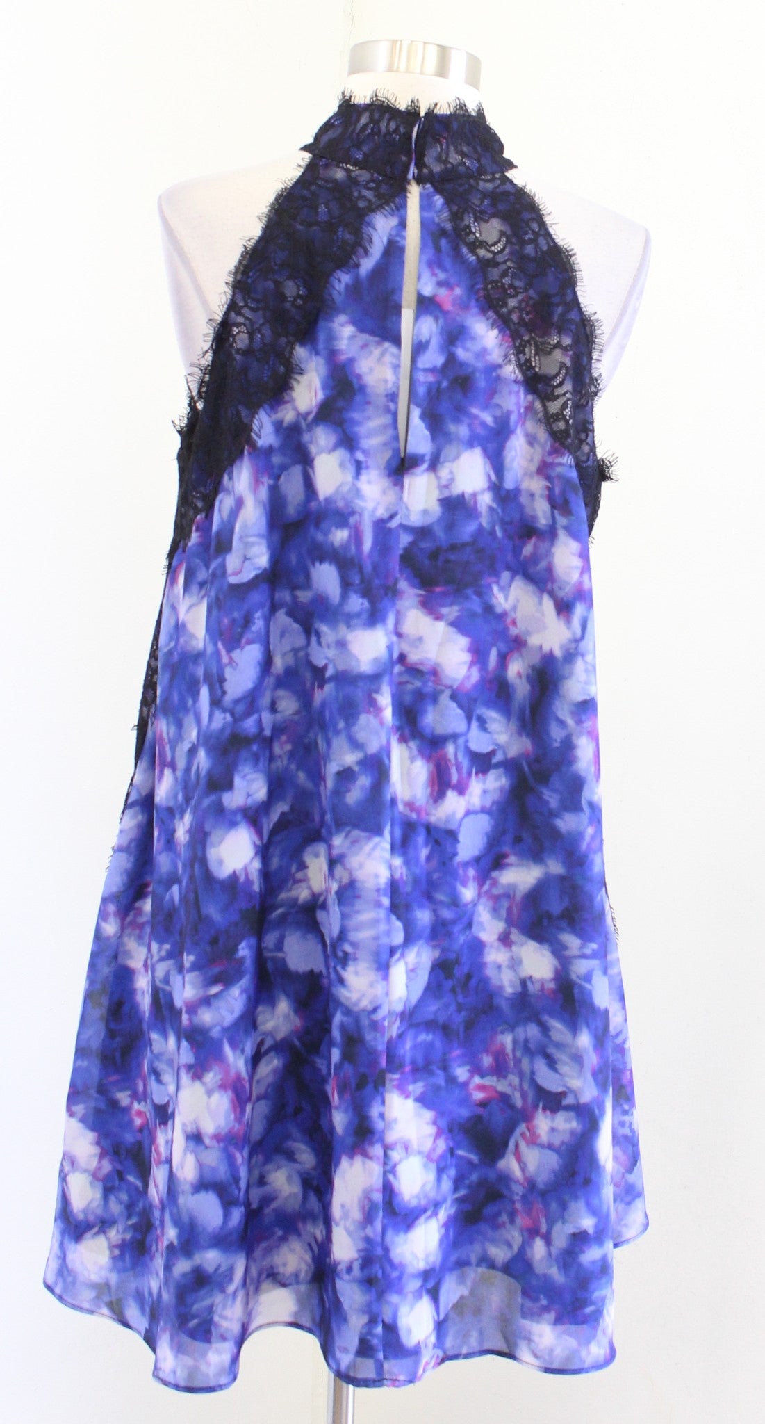 NWT Belle Badgley Mischka Printed Lace Halter Shift Swing Dress Size 6 Party