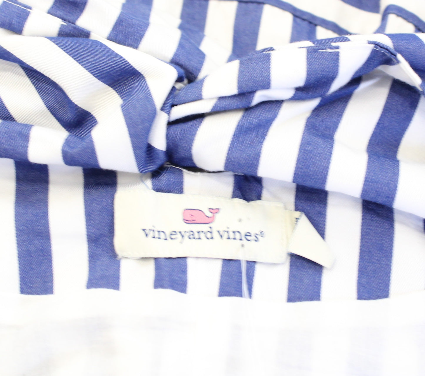 Vineyard Vines Blue White Striped Bow Back Shift Dress Size 4 Nautical Beach