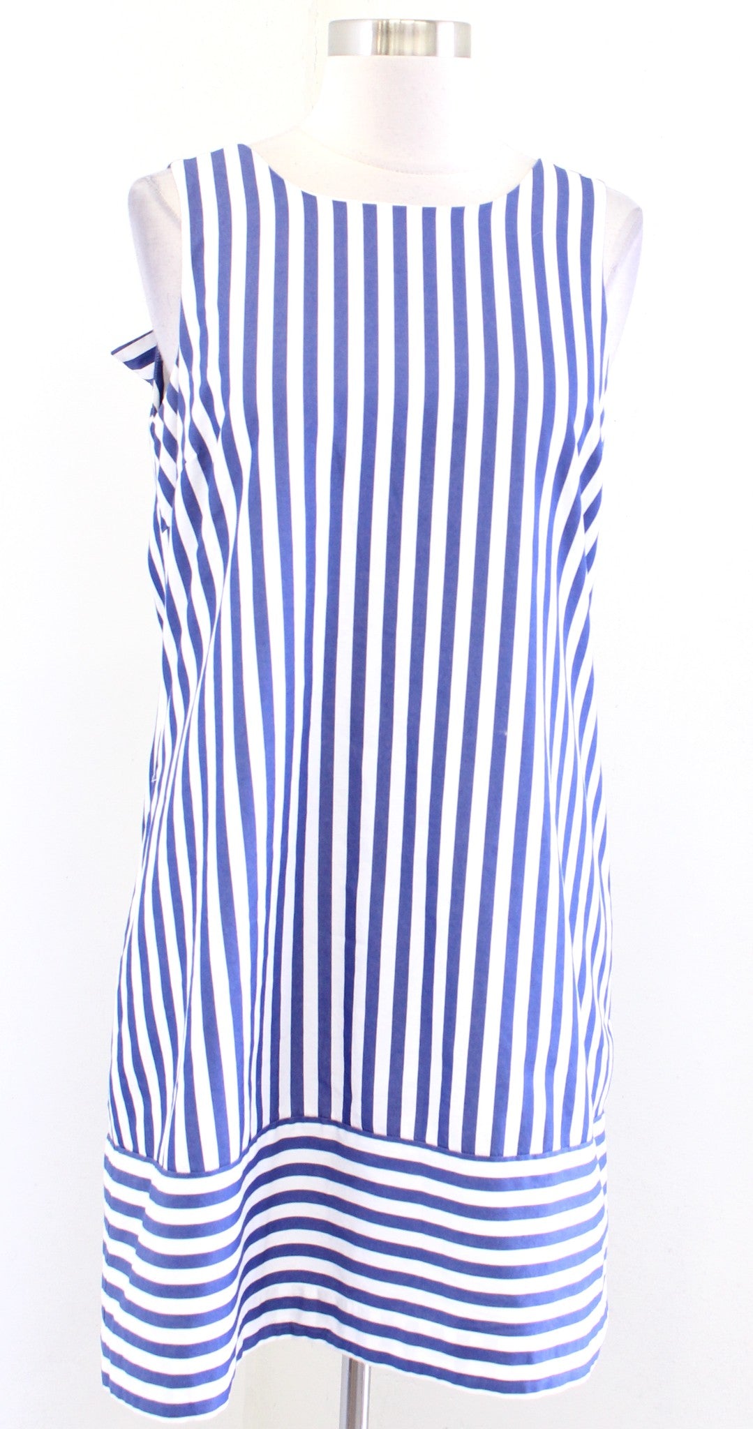 Vineyard Vines Blue White Striped Bow Back Shift Dress Size 4 Nautical Beach