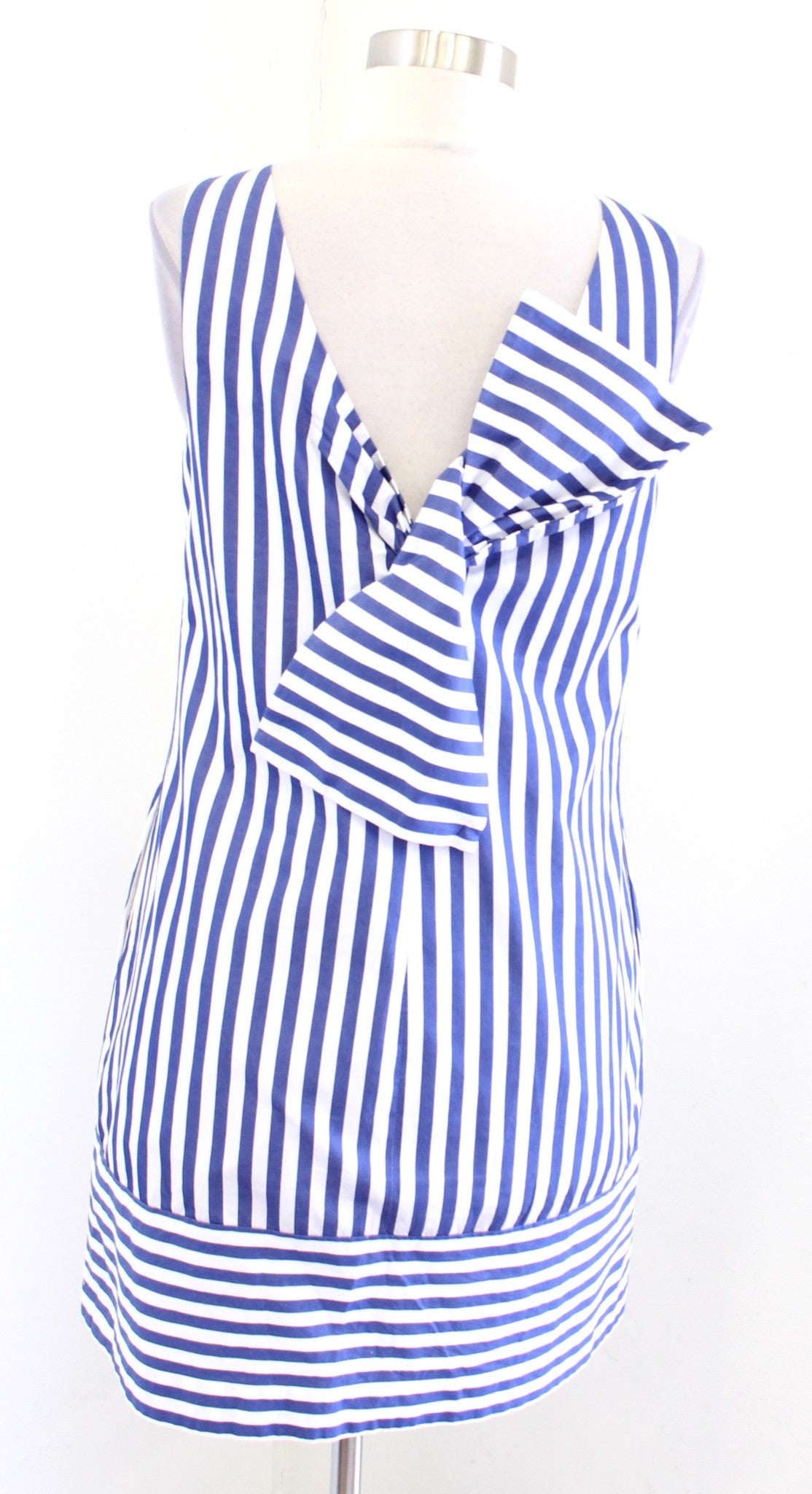 Vineyard Vines Blue White Striped Bow Back Shift Dress Size 4 Nautical Beach