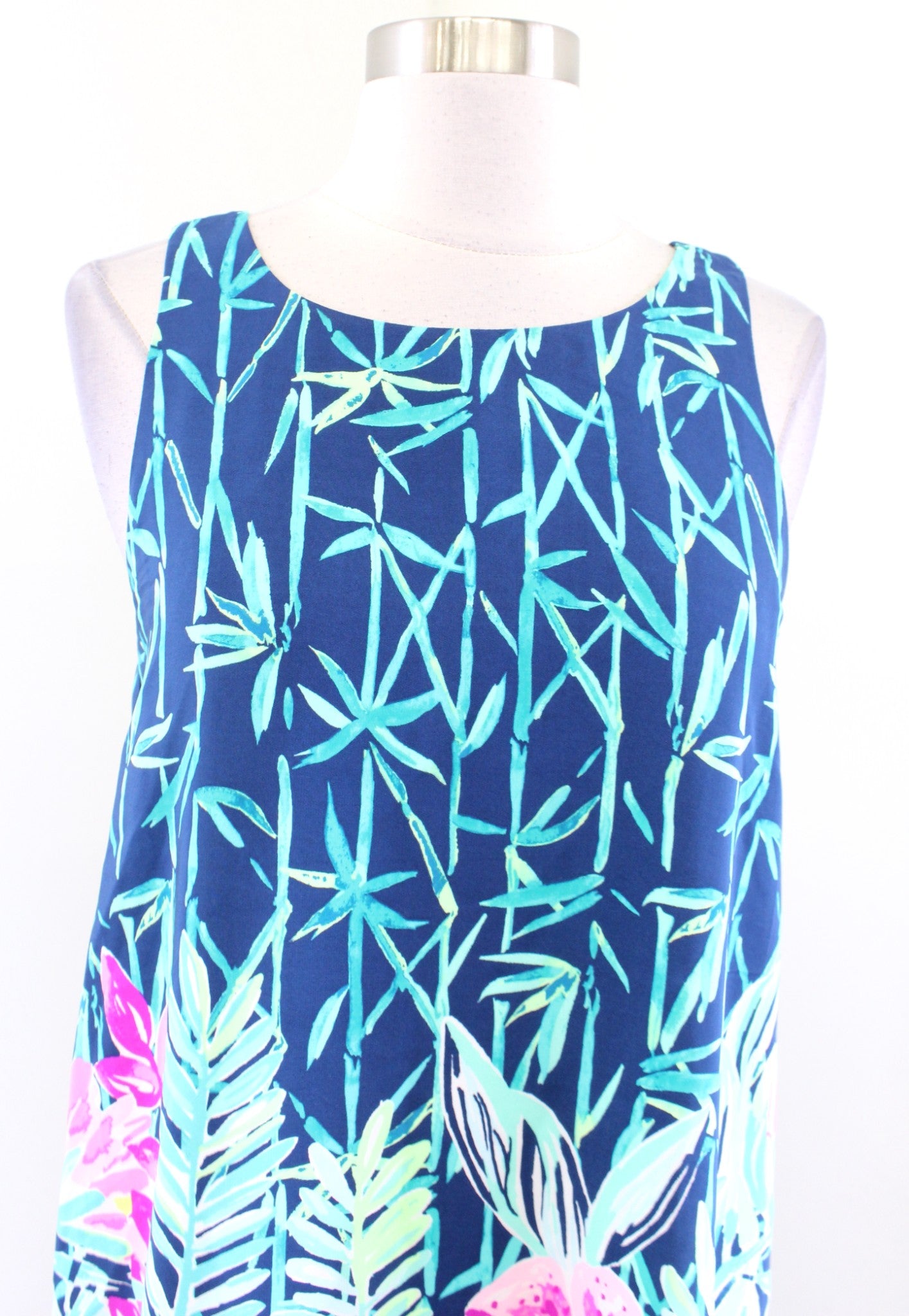 Lilly Pulitzer Jackie Silk Shift Dress Slathouse Soiree Engineer Size S Bamboo