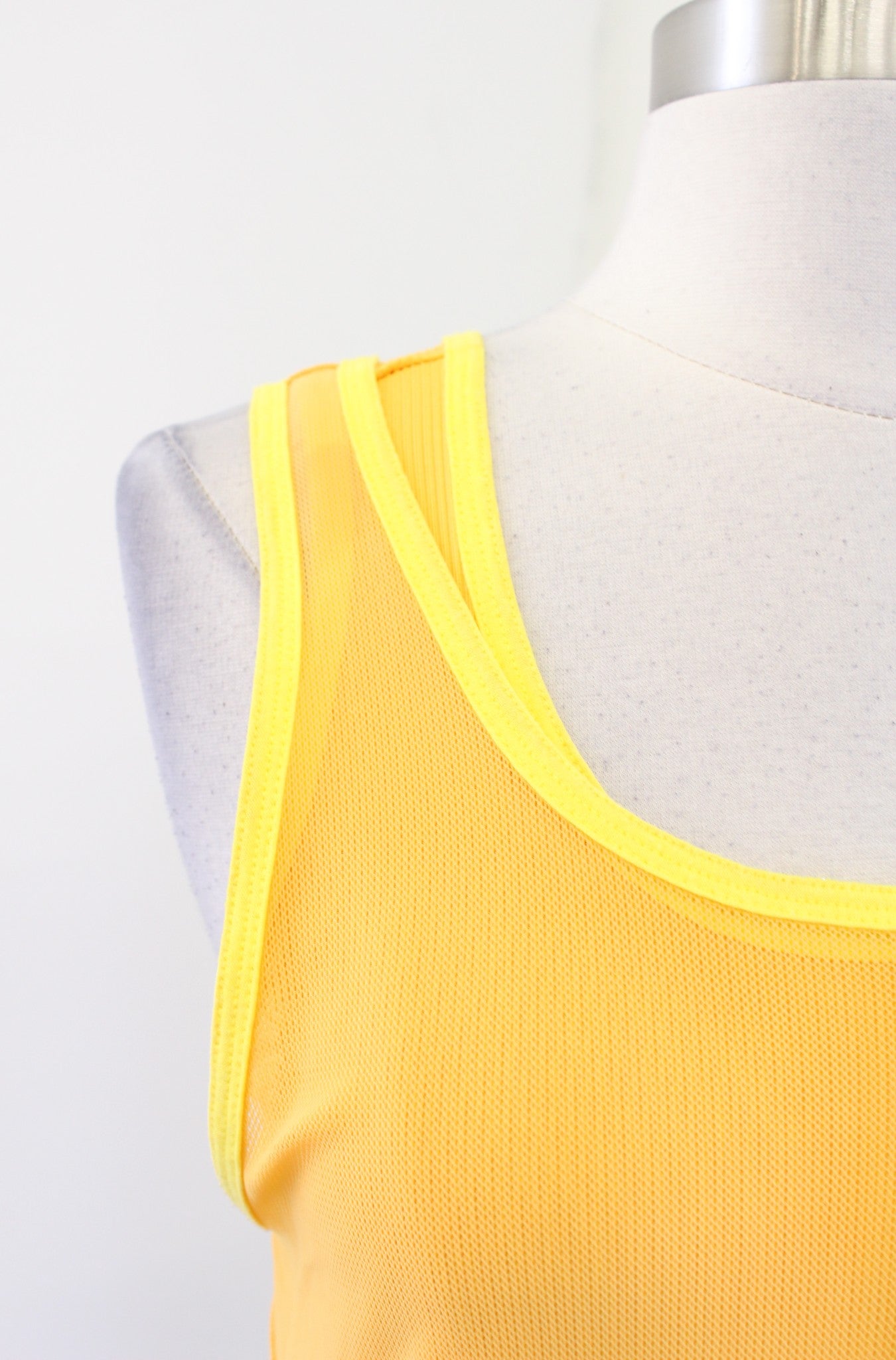 Adidas x Stella McCartney Orange Yellow Double Layer Tank Top Athletic Size M