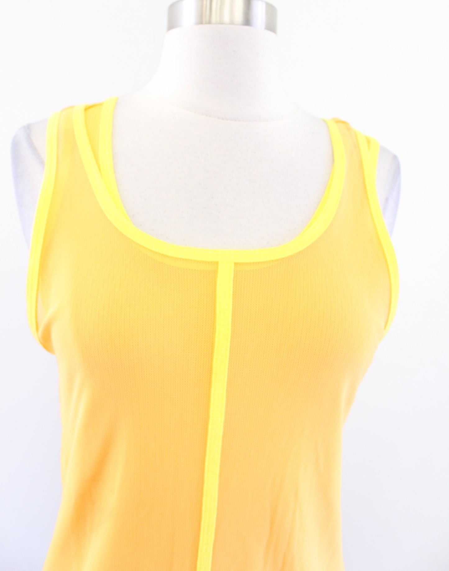 Adidas x Stella McCartney Orange Yellow Double Layer Tank Top Athletic Size M